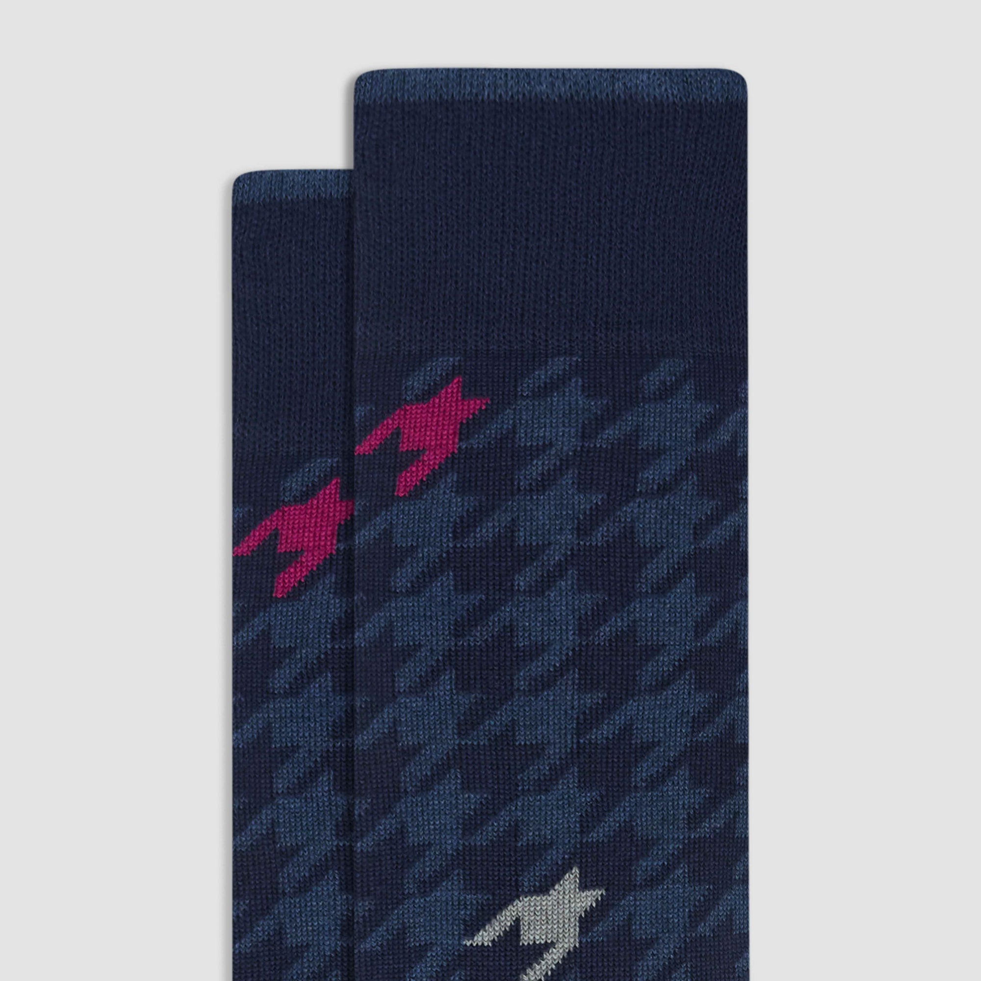 Houndstooth Cashmere Mid-Calf Socks
