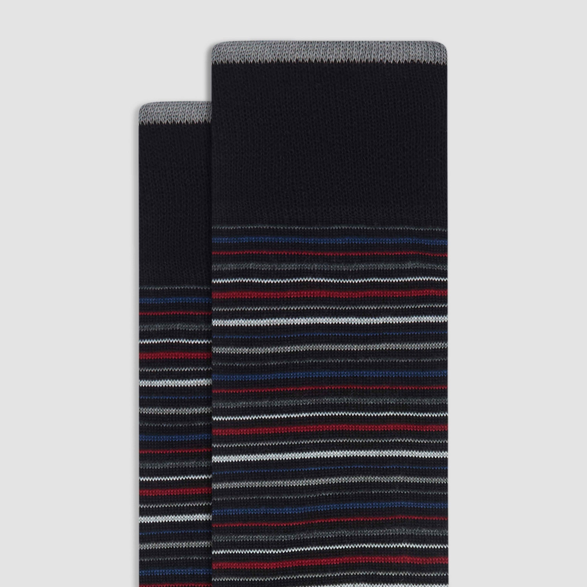 Striped Cashmere Mid-Calf Socks