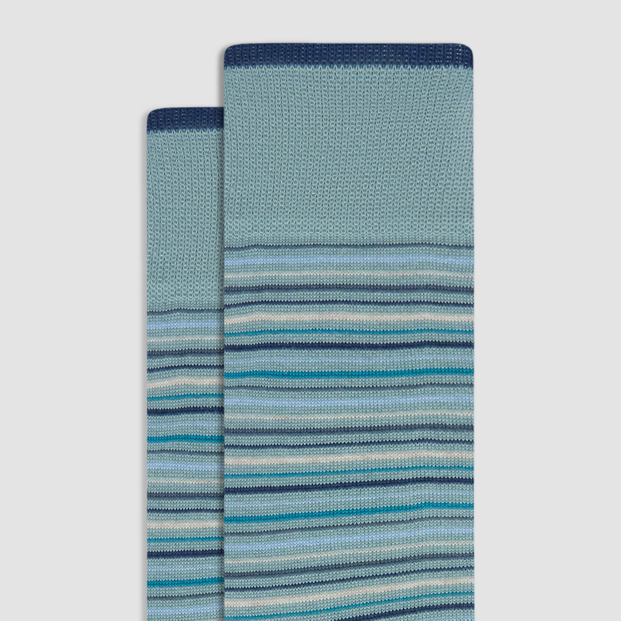 Striped Cashmere Mid-Calf Socks