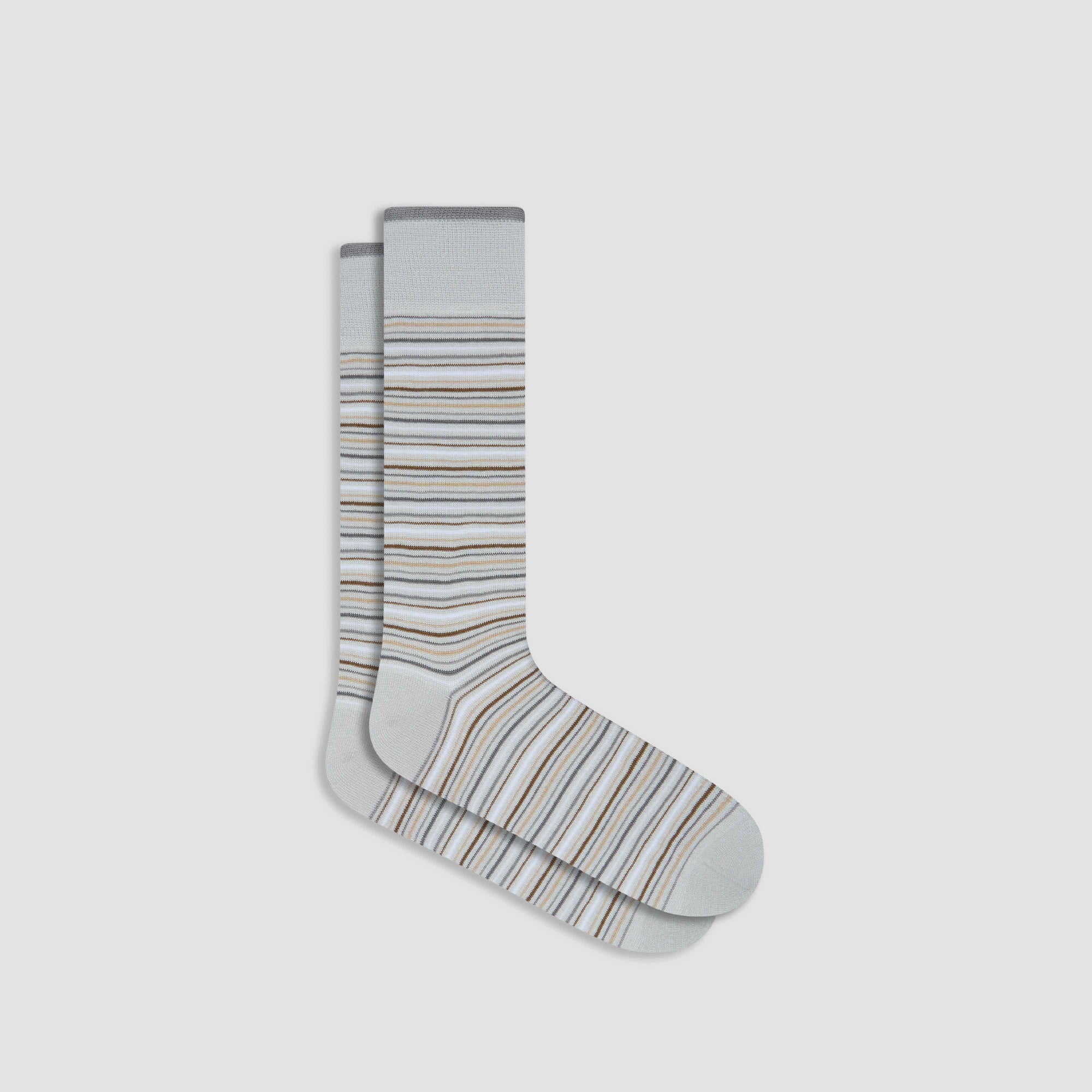 Striped Cashmere Mid-Calf Socks