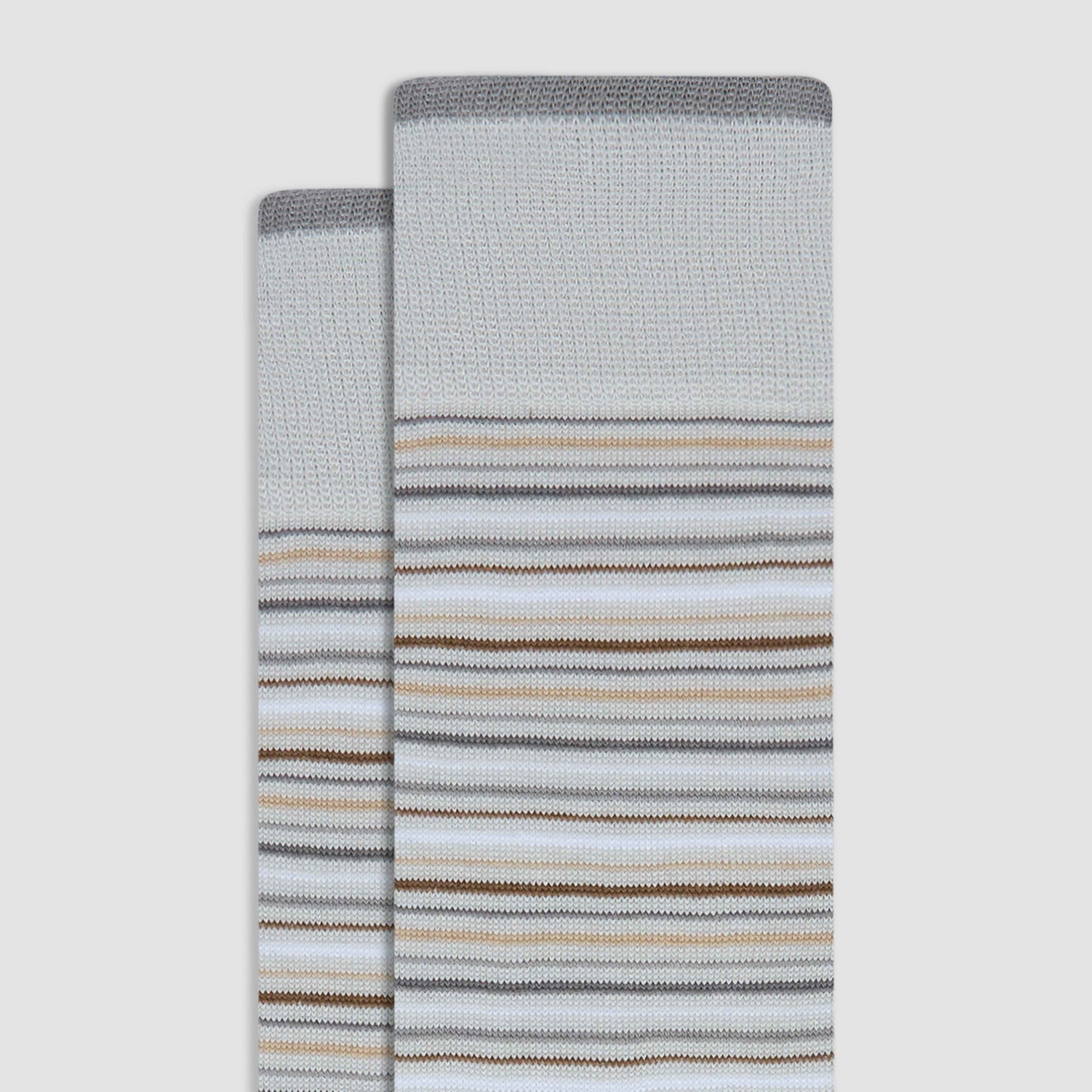 Striped Cashmere Mid-Calf Socks