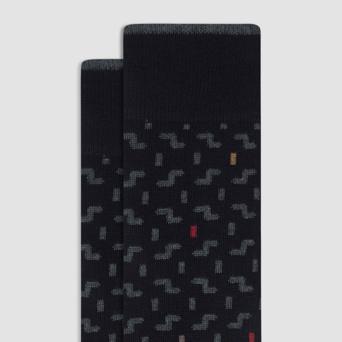 Geometric Cashmere Mid-Calf Socks