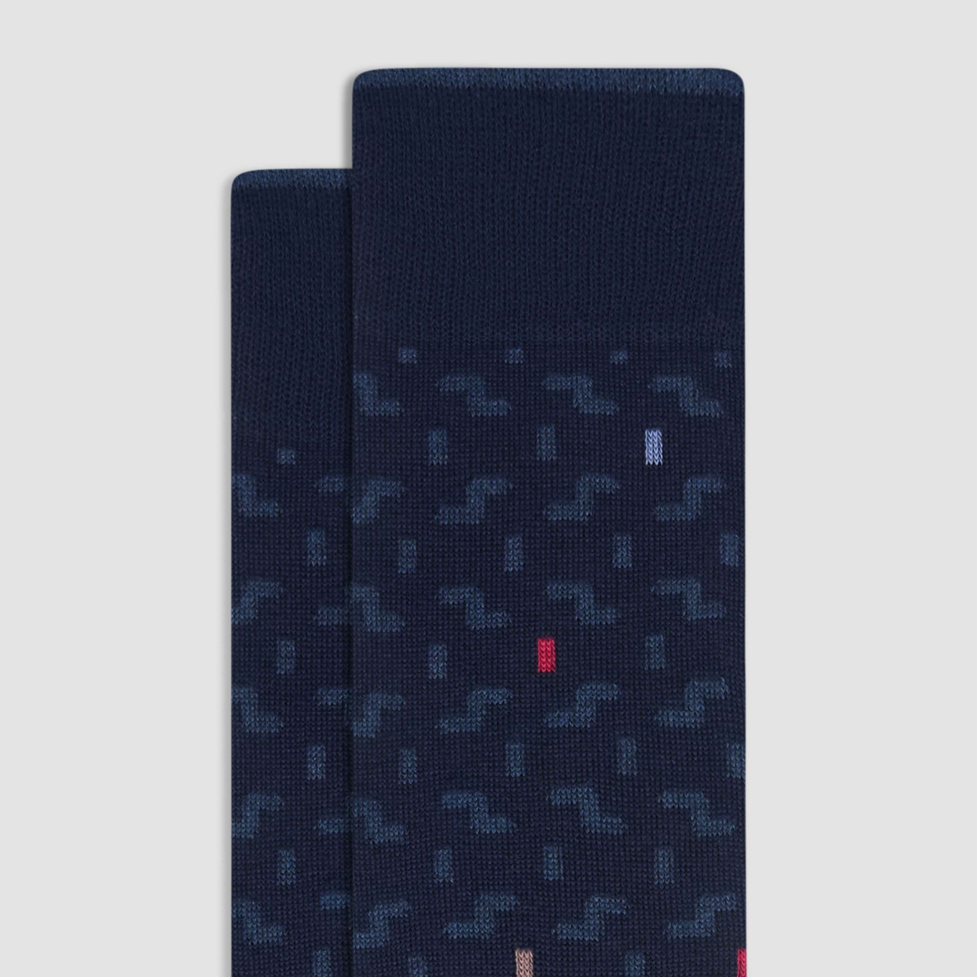 Geometric Cashmere Mid-Calf Socks