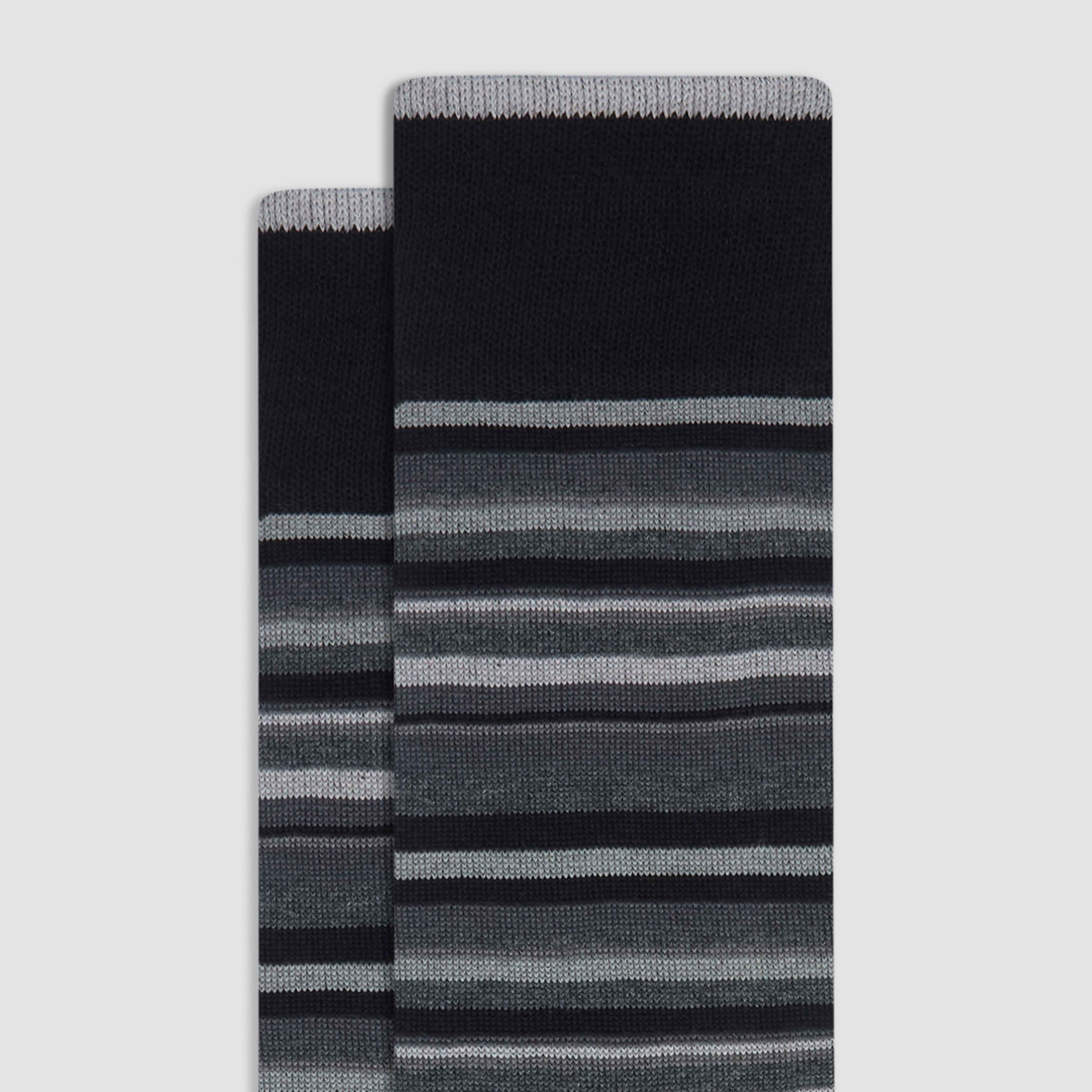 Striped Cashmere Mid-Calf Socks