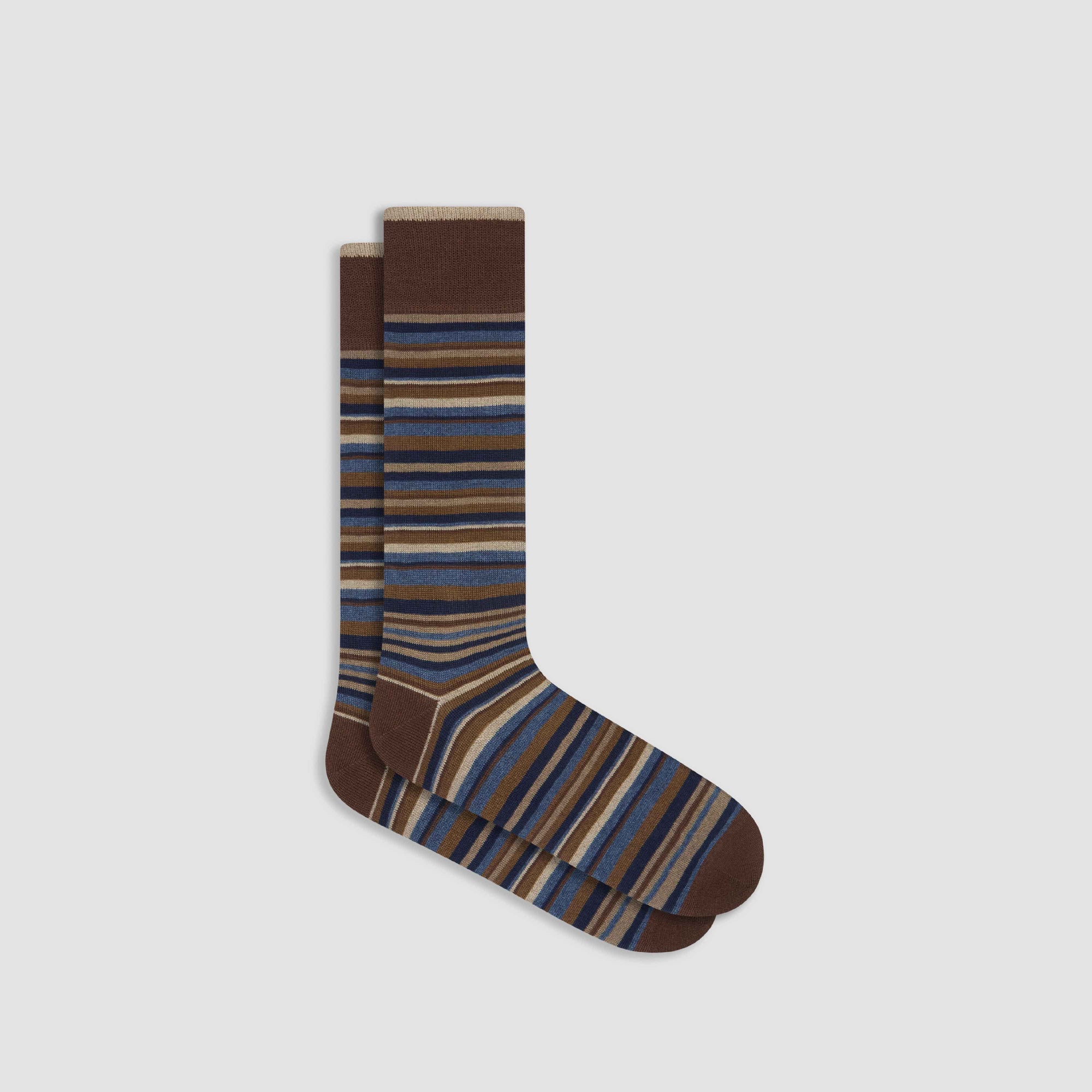 Striped Cashmere Mid-Calf Socks