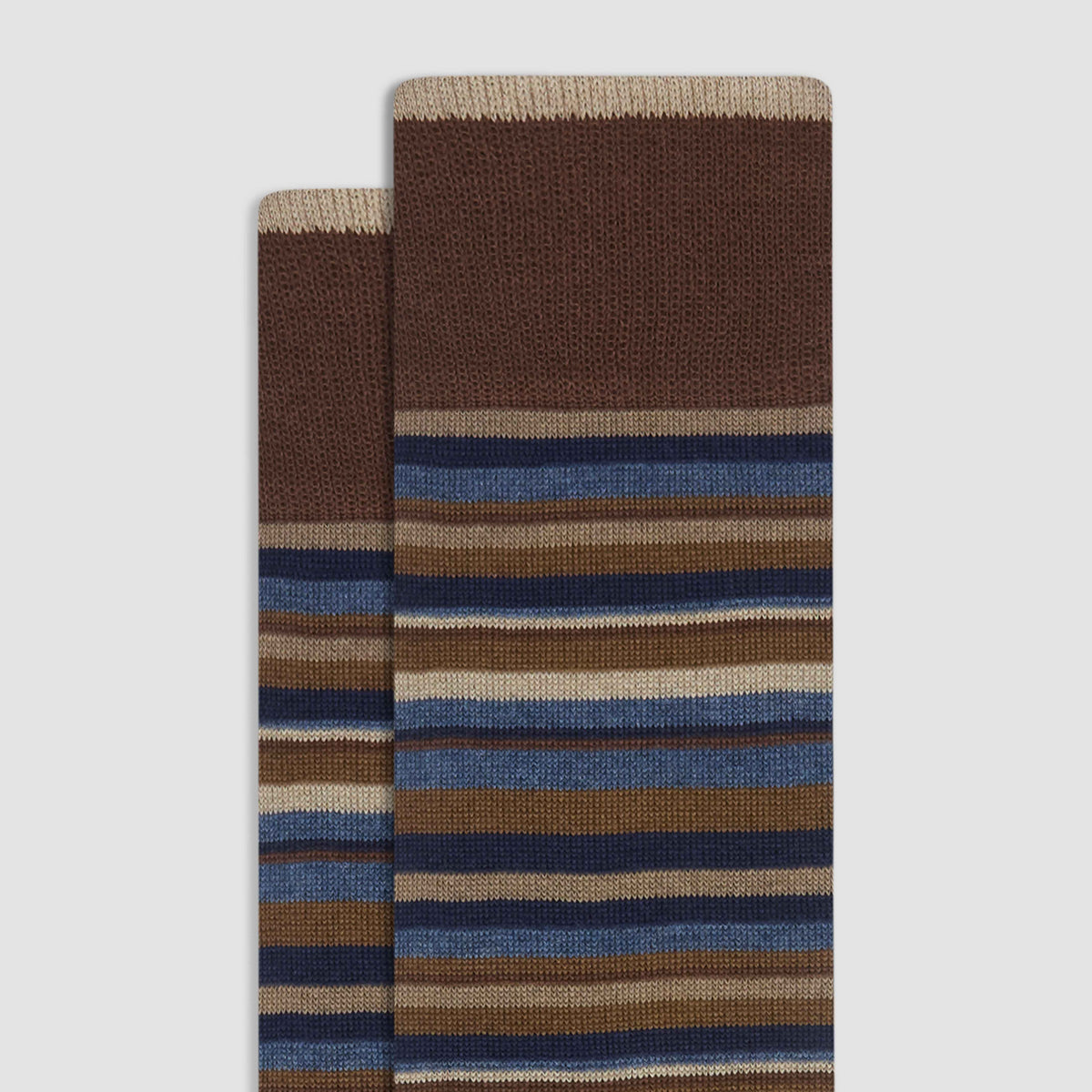 Striped Cashmere Mid-Calf Socks