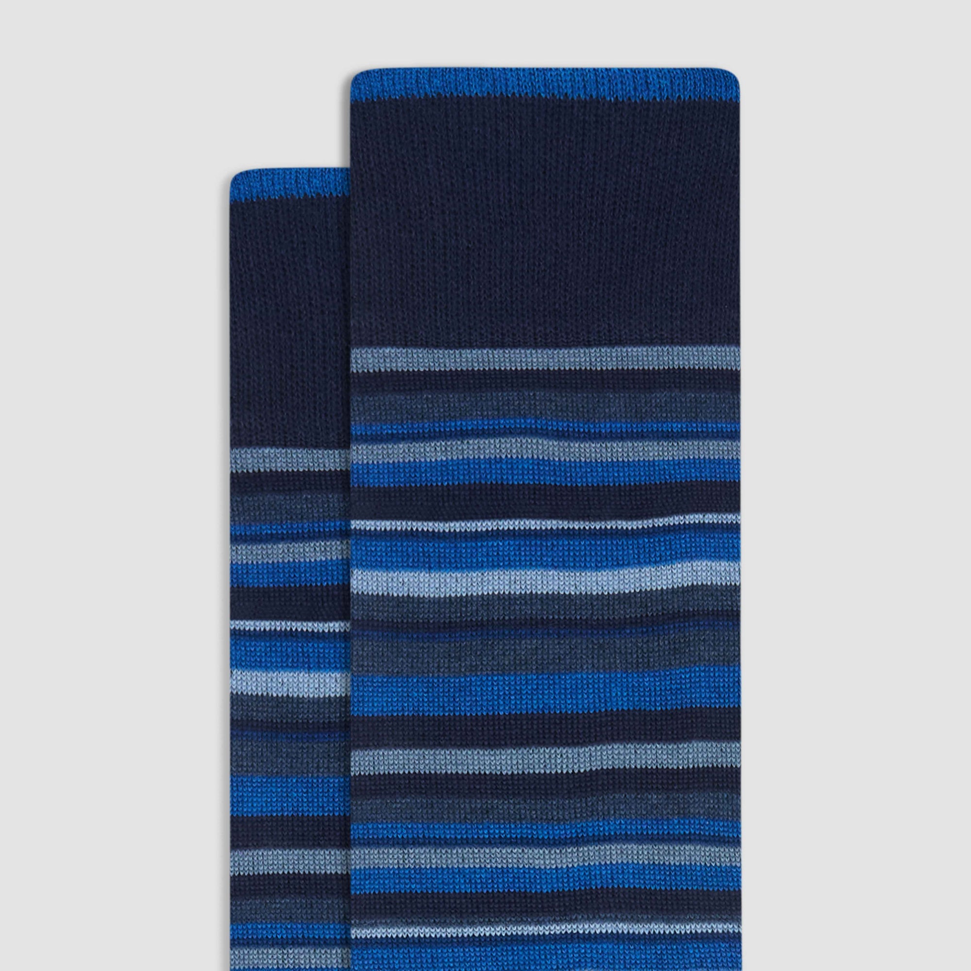 Striped Cashmere Mid-Calf Socks