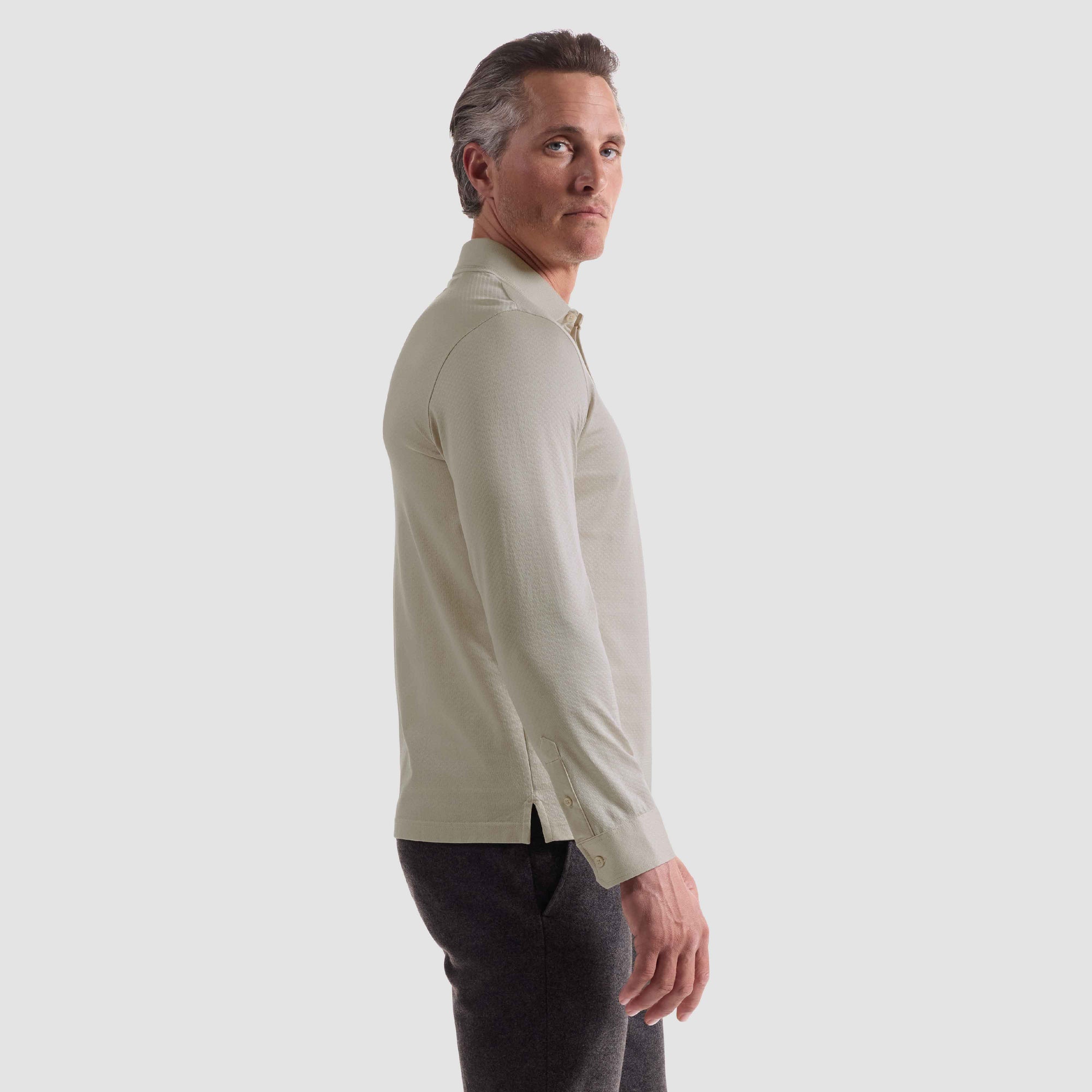 Textured Basketweave Polo