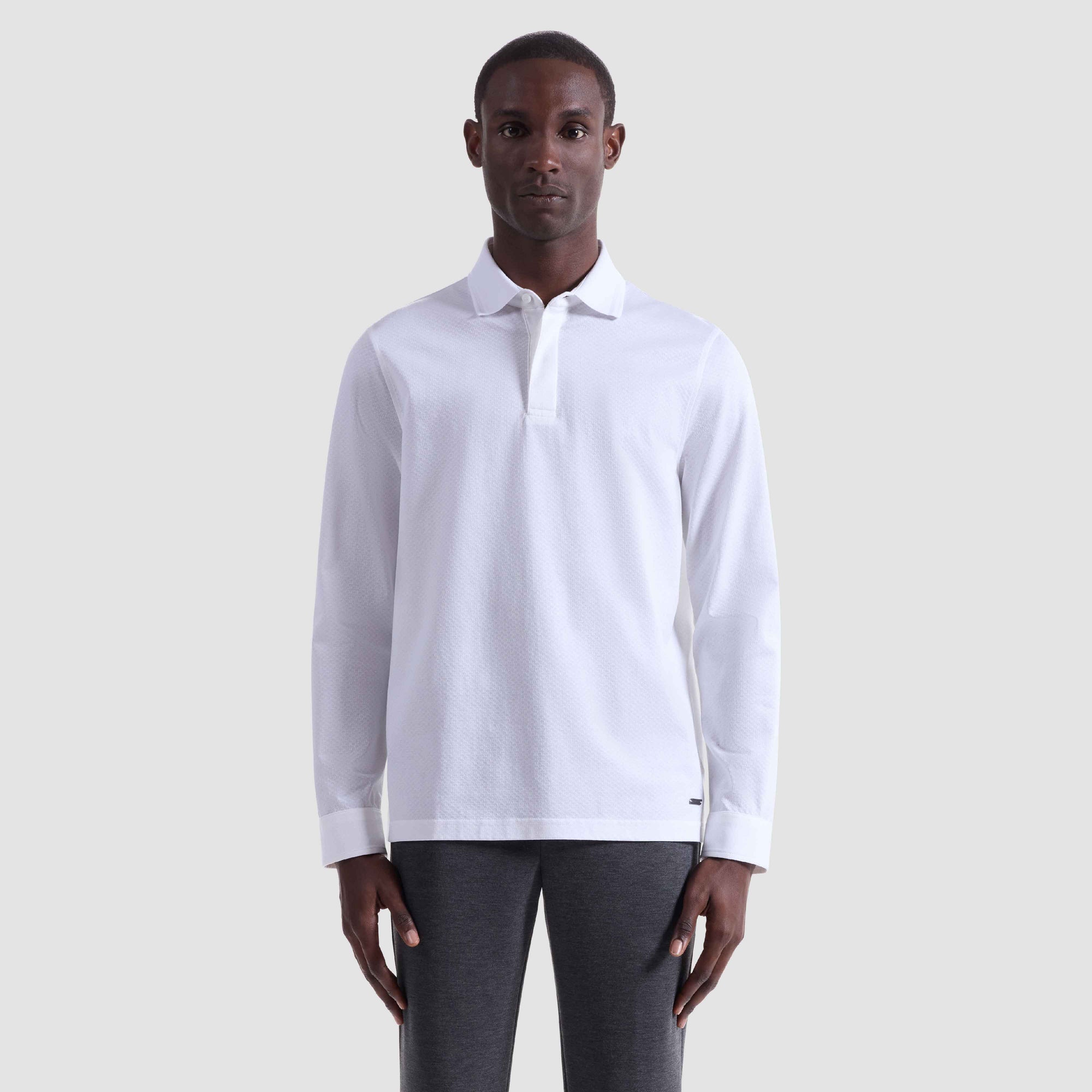 Textured Basketweave Polo