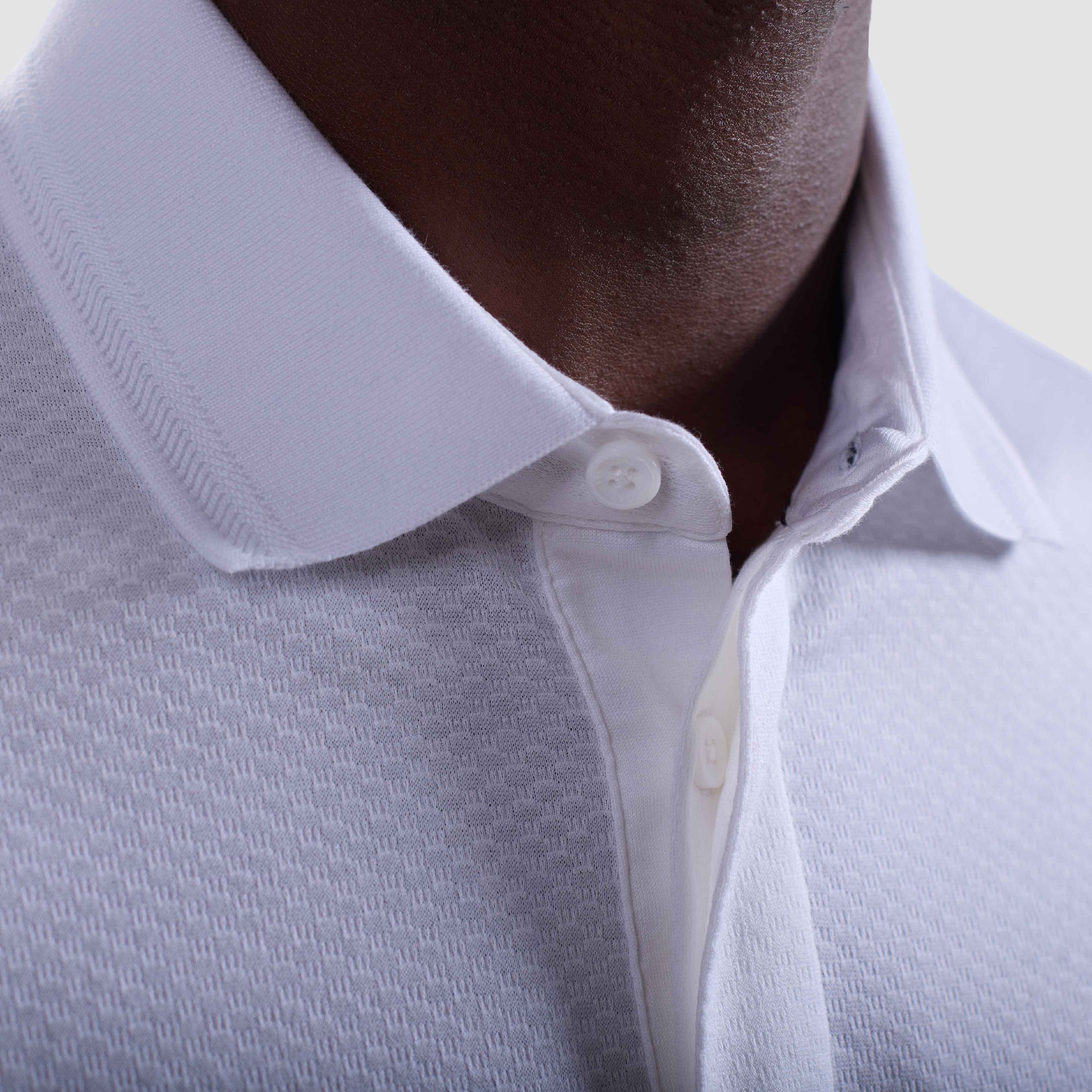 Textured Basketweave Polo