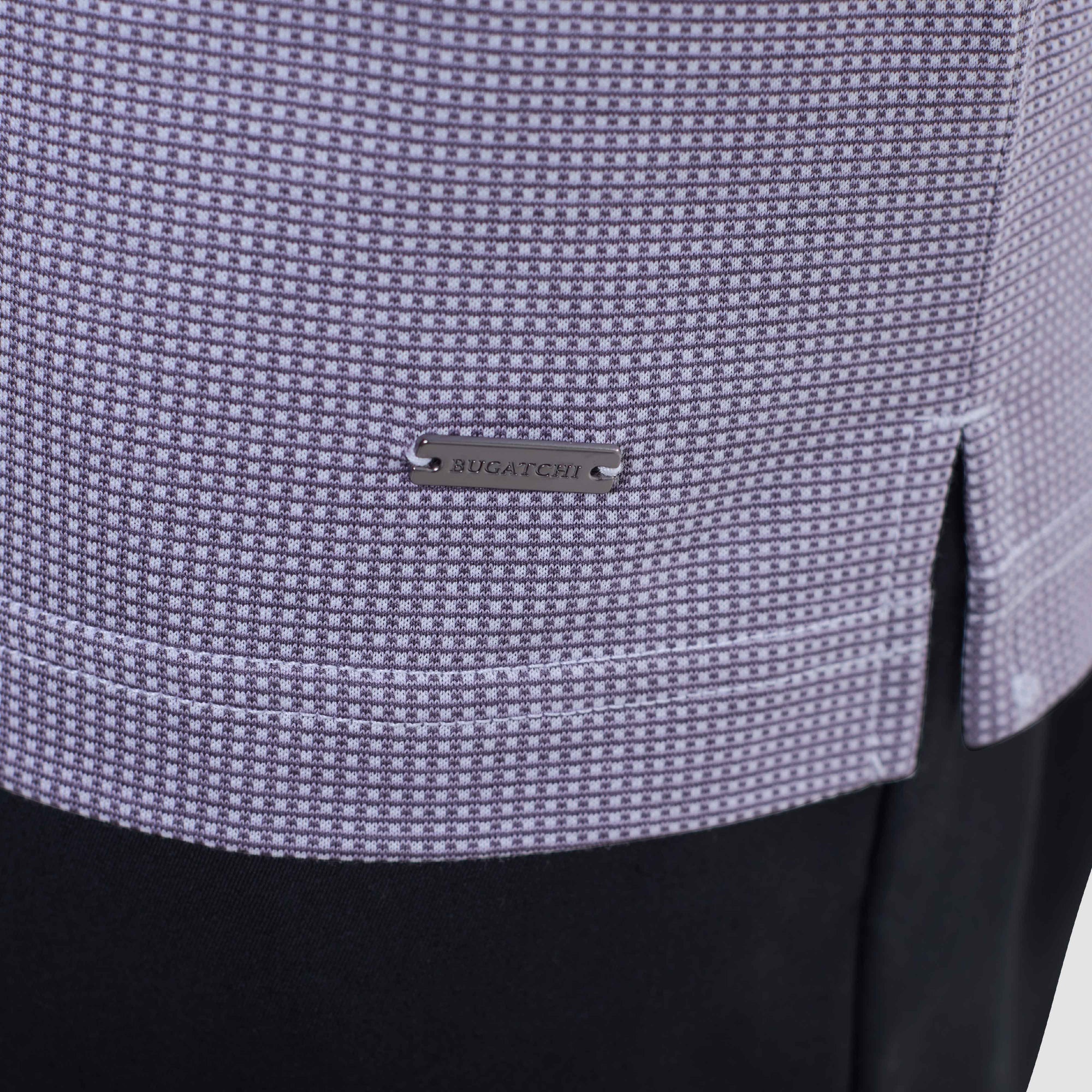 Pin Check Quarter Zip Polo