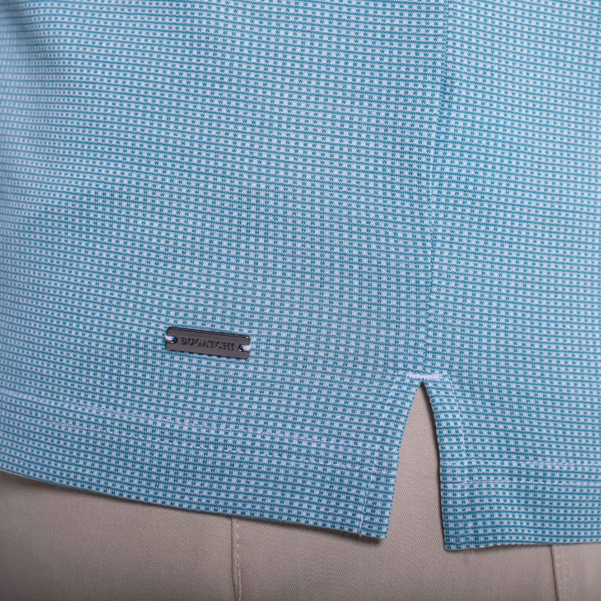 Pin Check Quarter Zip Polo
