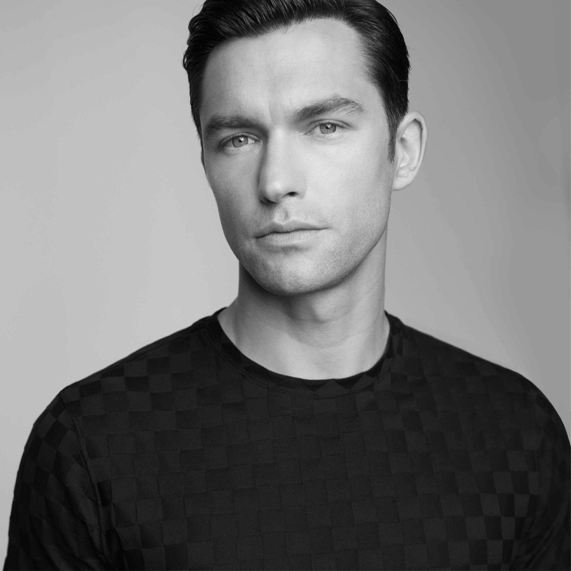 Checkerboard Cotton T-Shirt