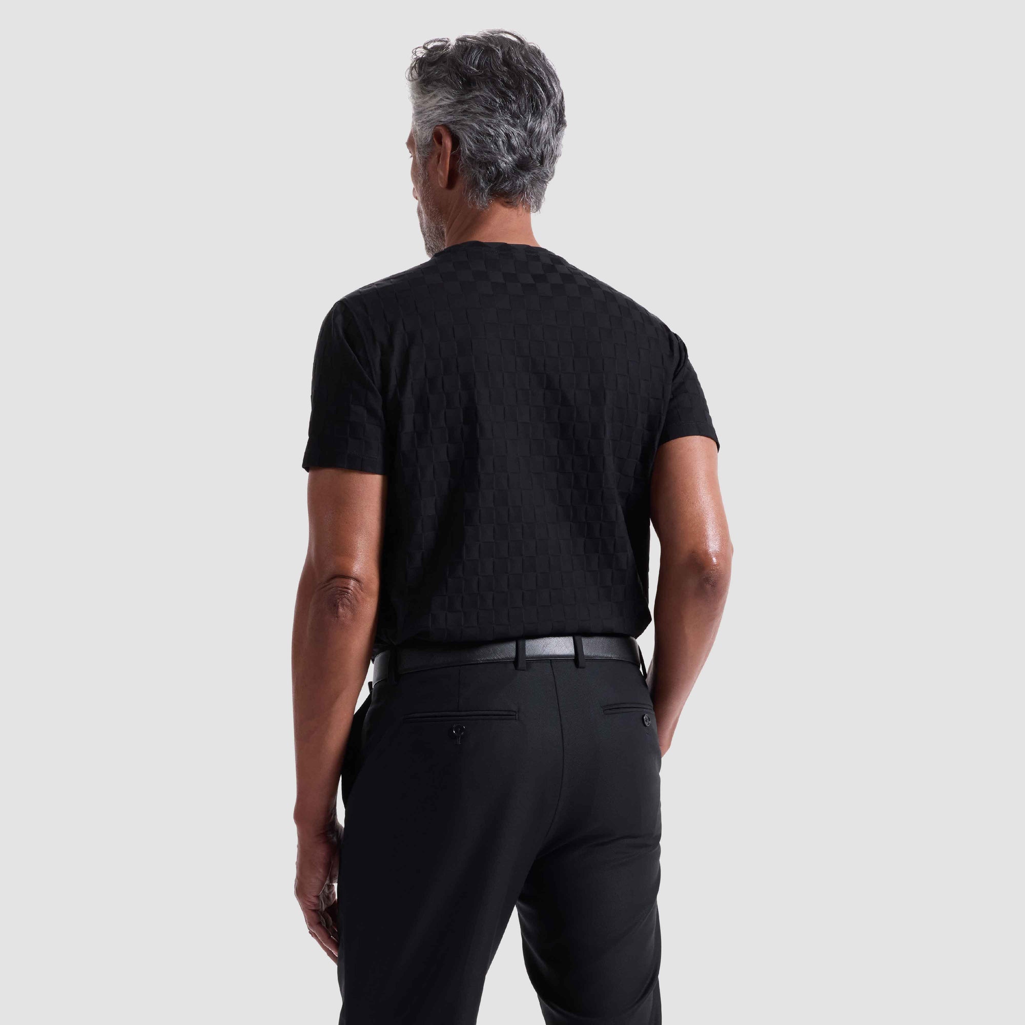 Checkerboard Cotton T-Shirt