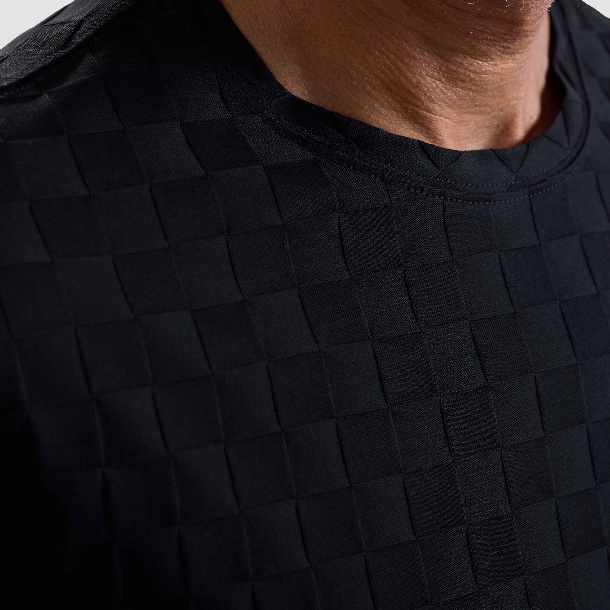 Checkerboard Cotton T-Shirt