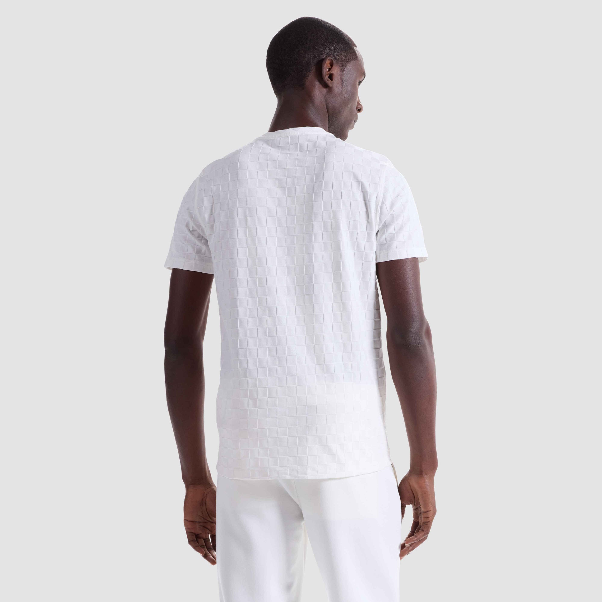 Checkerboard Cotton T-Shirt