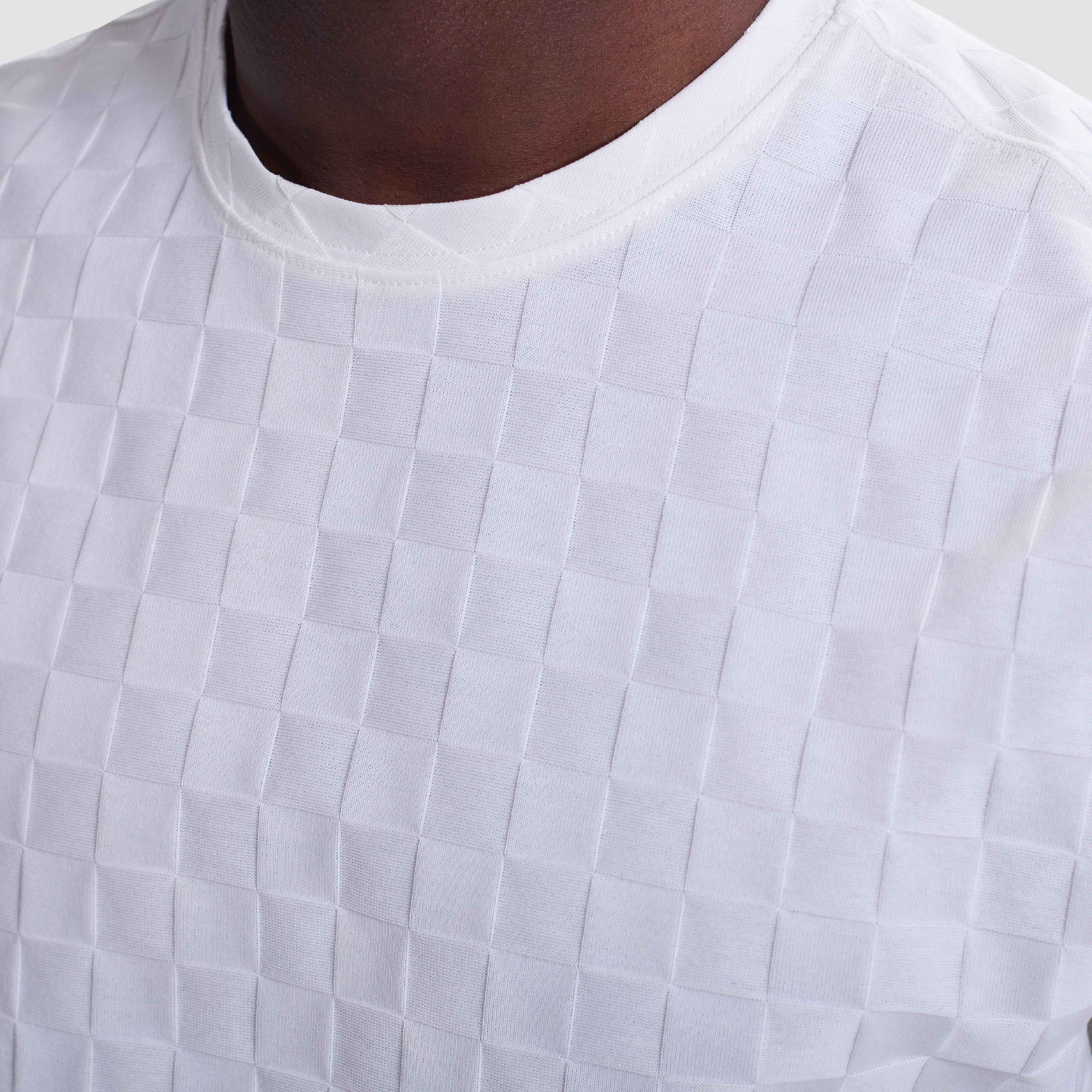 Checkerboard Cotton T-Shirt