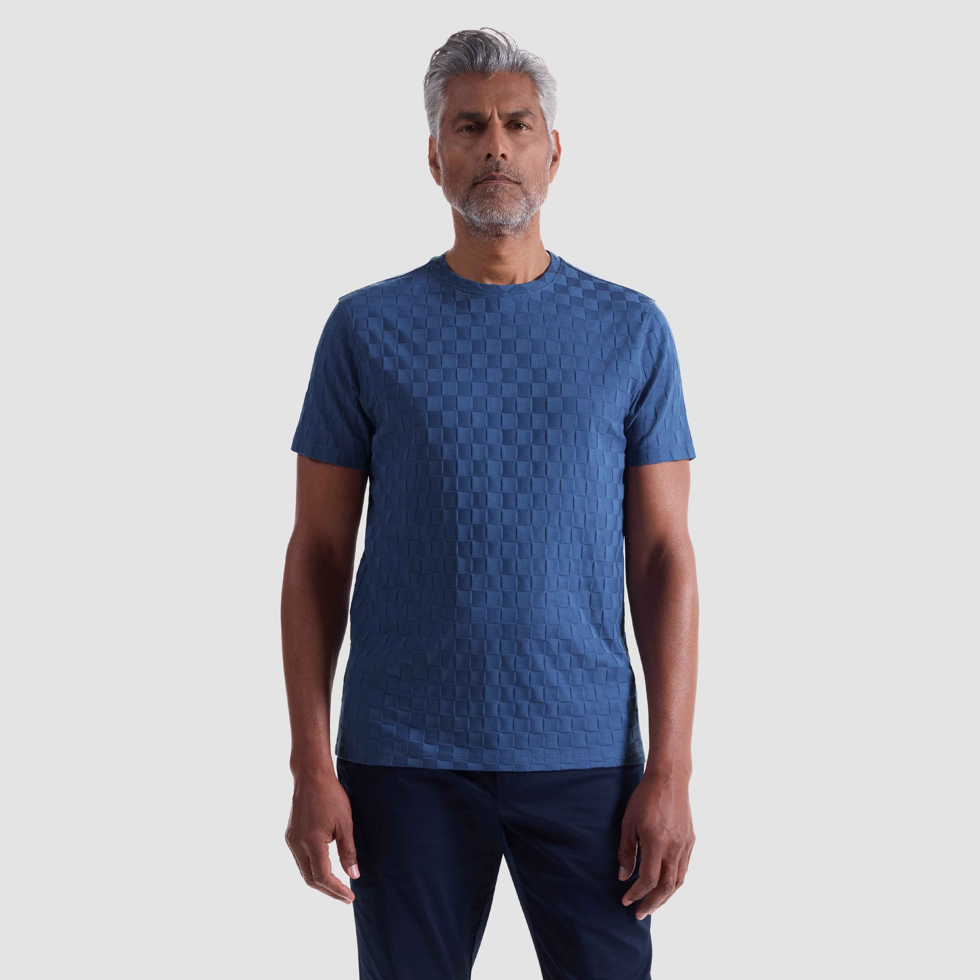 Checkerboard Cotton T-Shirt