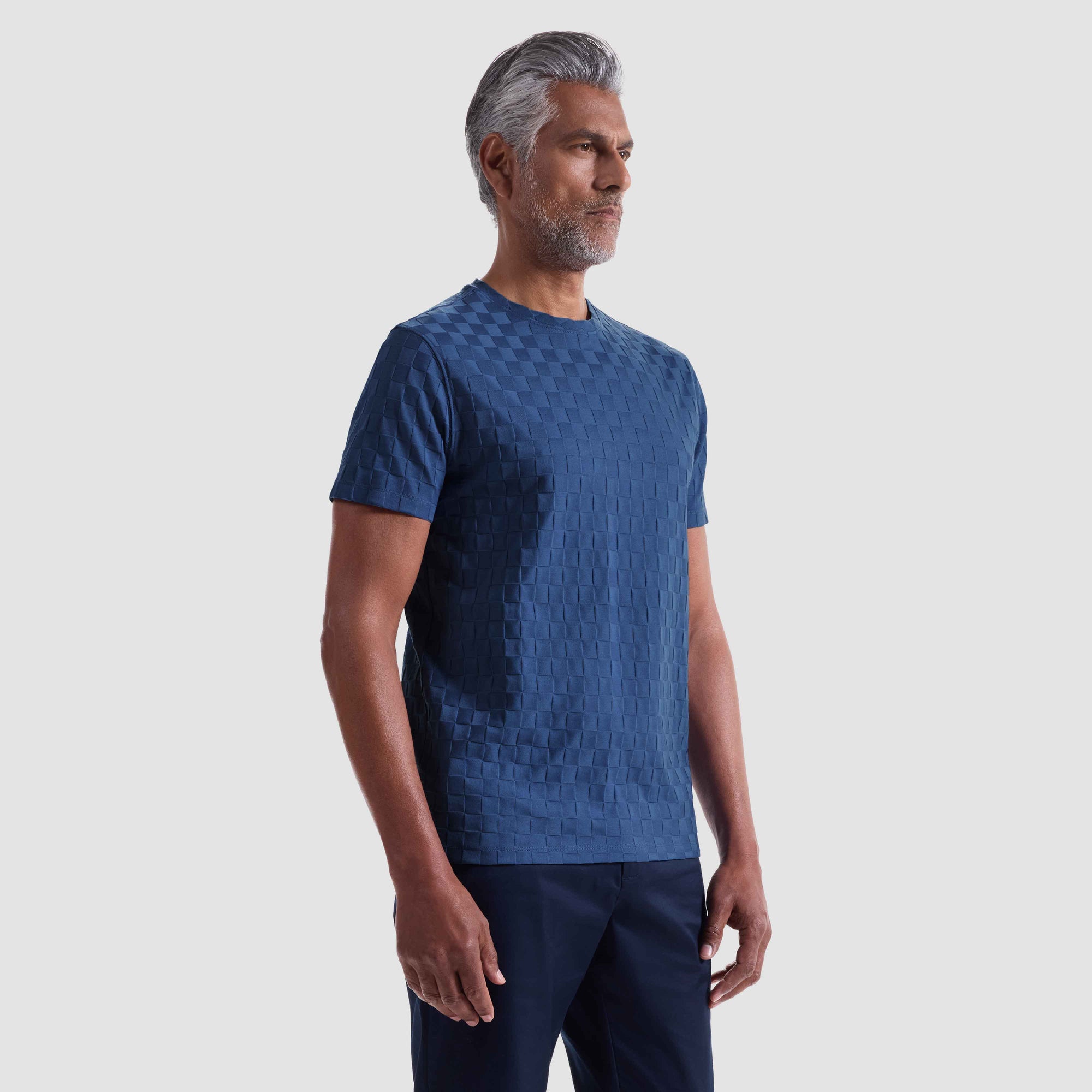 Checkerboard Cotton T-Shirt