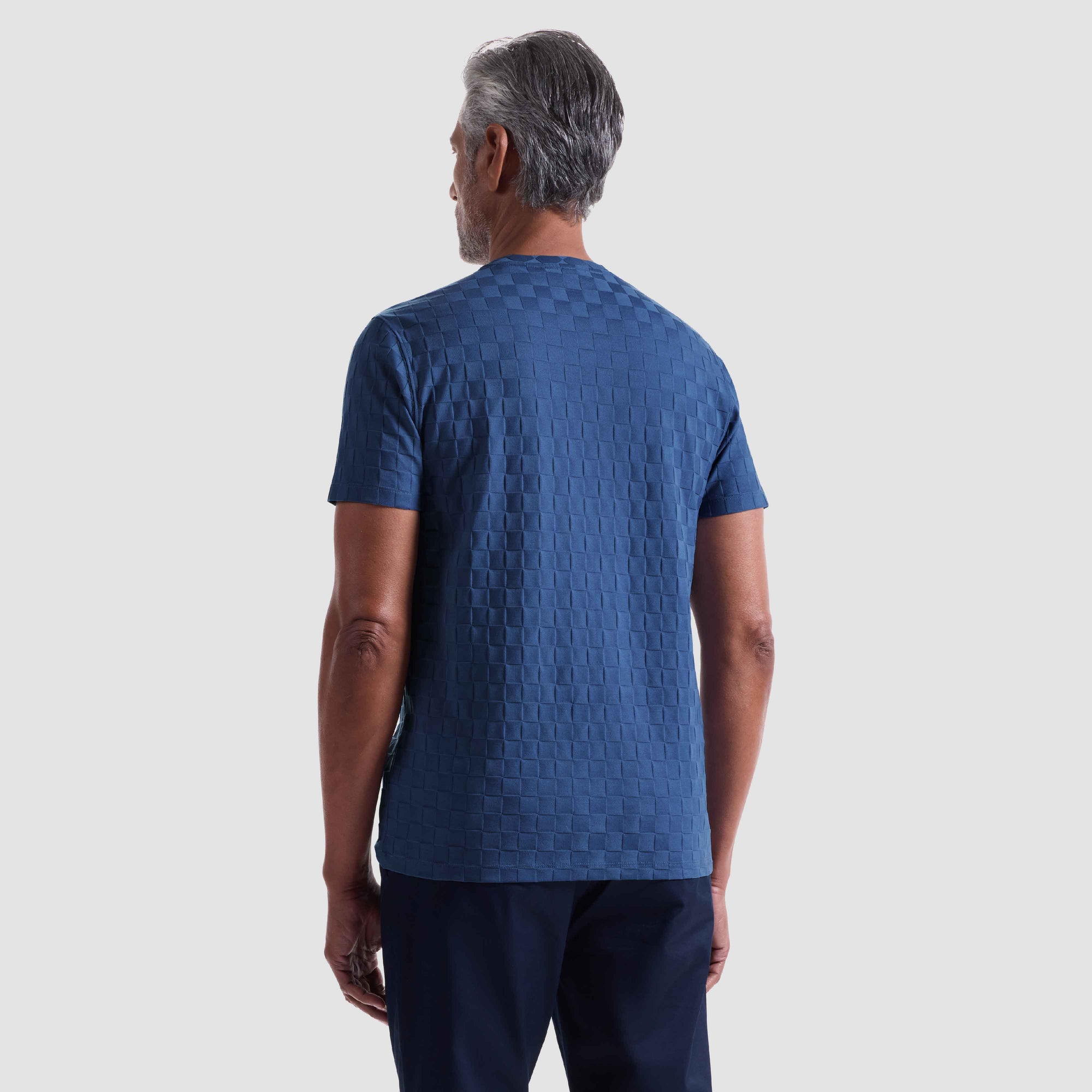 Checkerboard Cotton T-Shirt