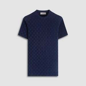 Checkerboard Cotton T-Shirt