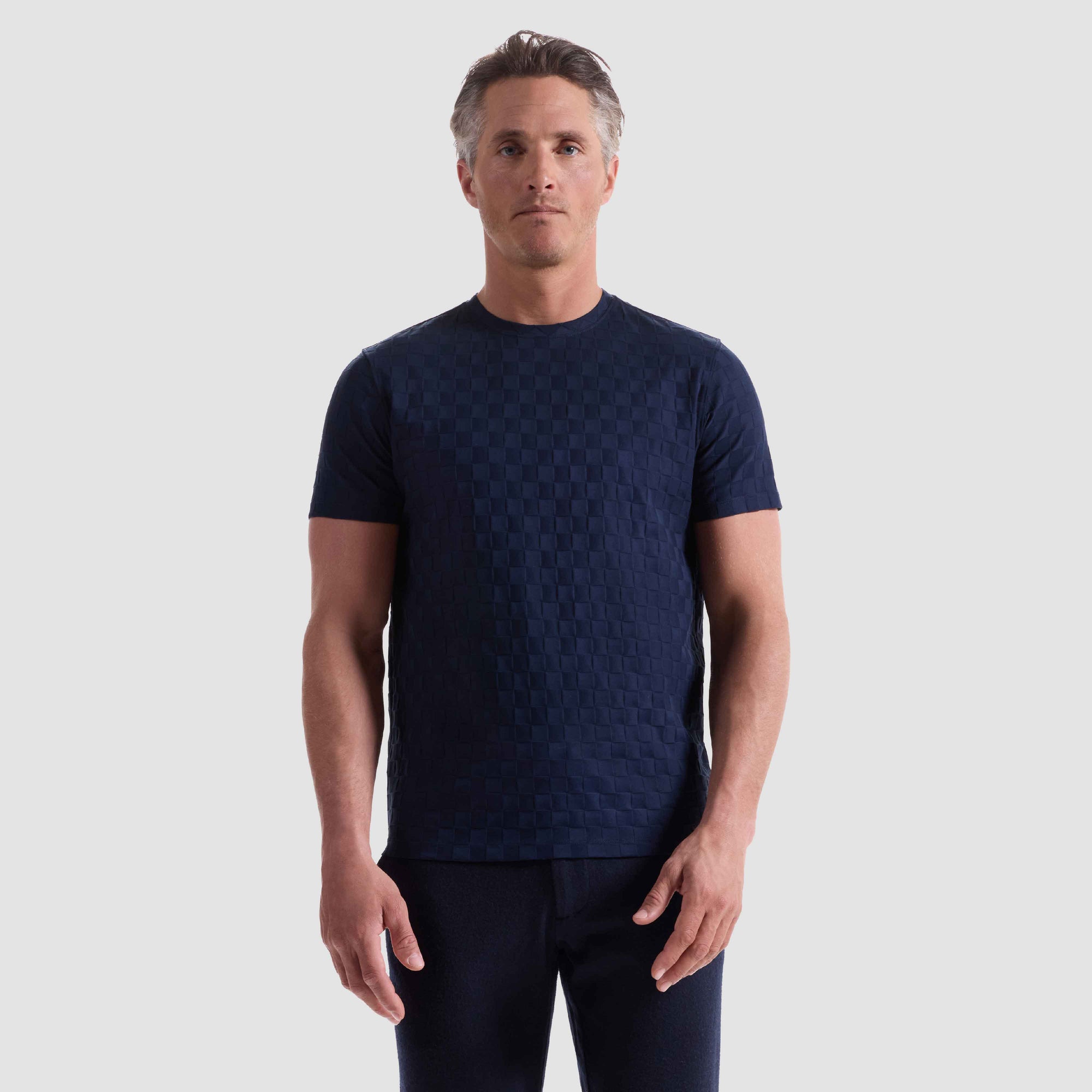 Checkerboard Cotton T-Shirt