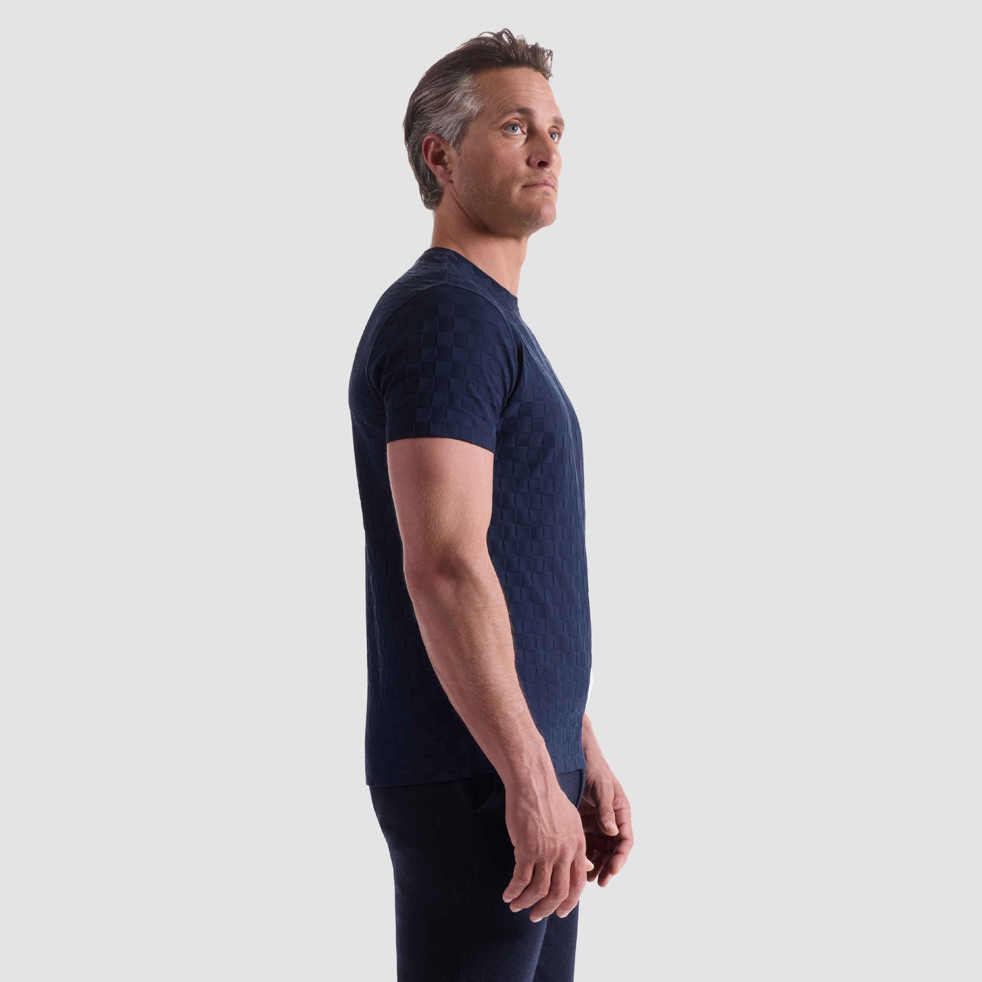 Checkerboard Cotton T-Shirt