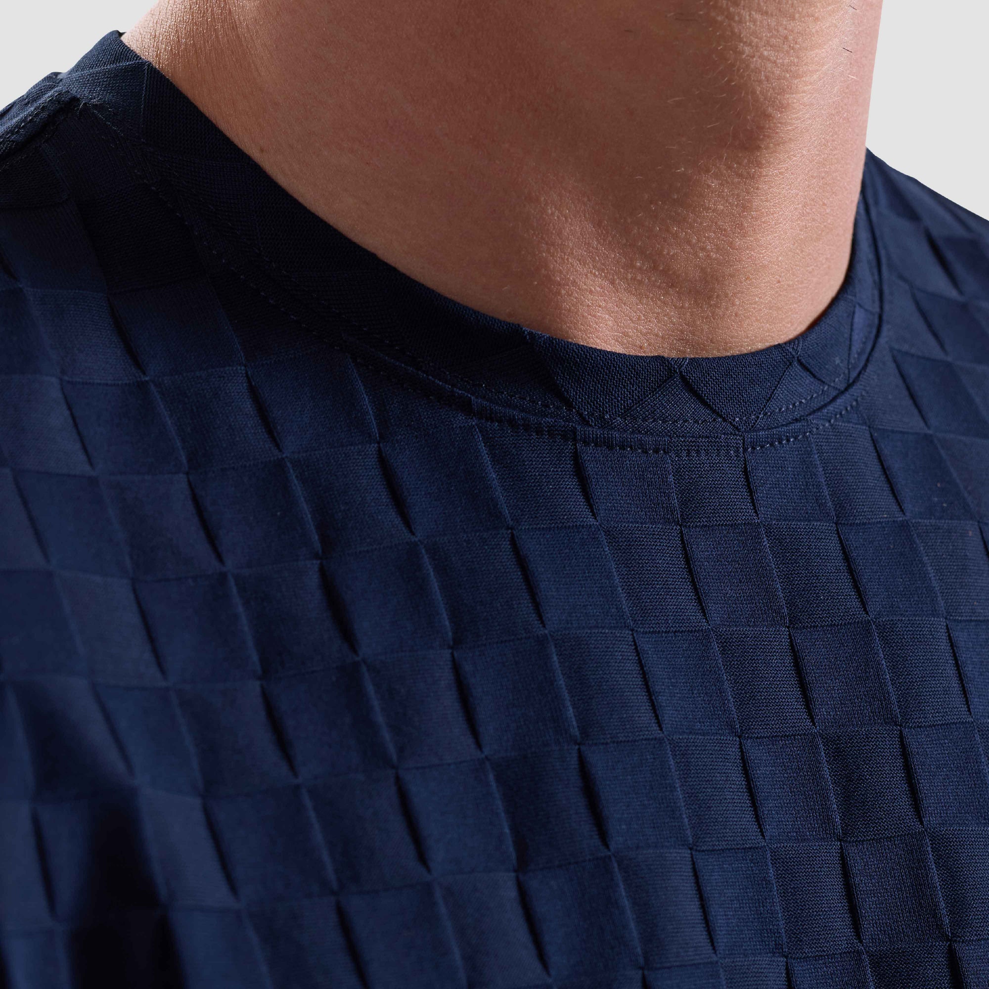 Checkerboard Cotton T-Shirt