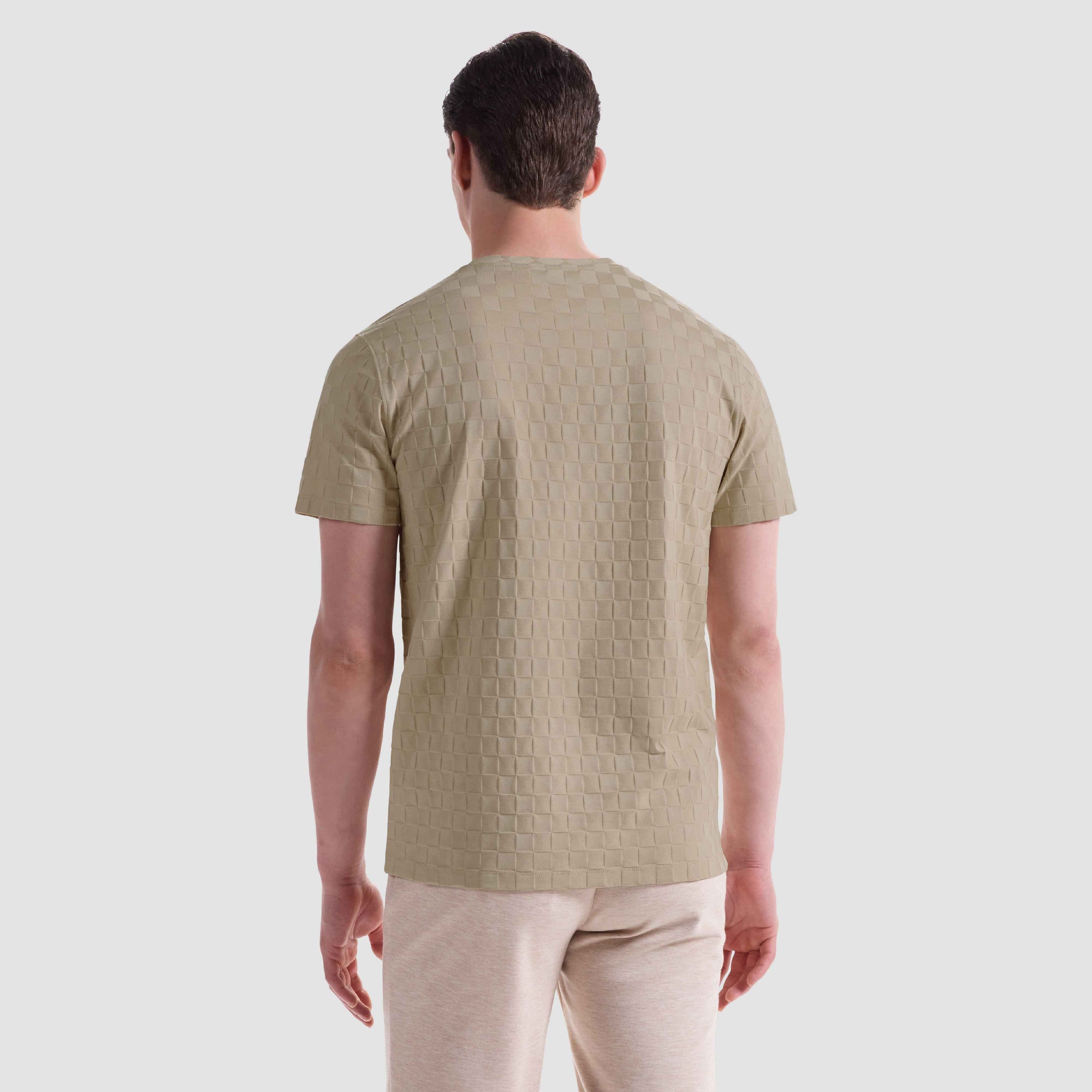 Checkerboard Cotton T-Shirt