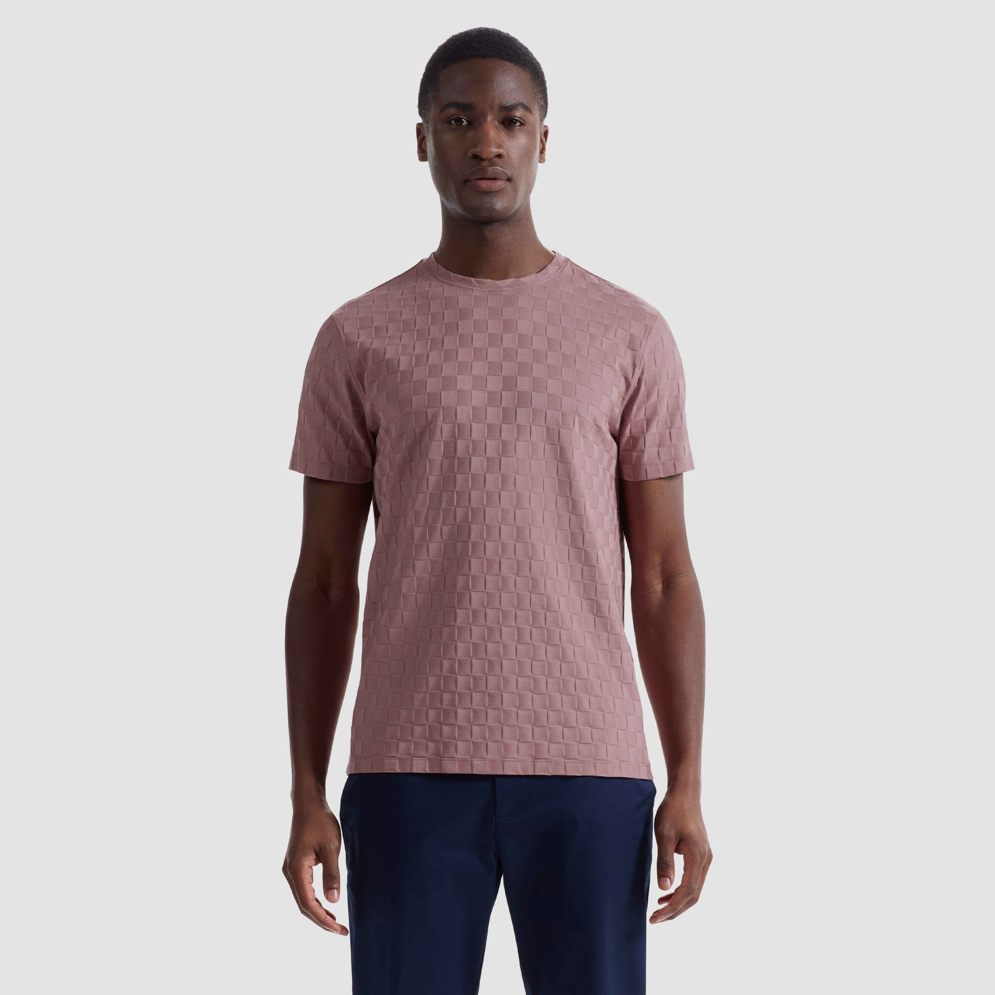Checkerboard Cotton T-Shirt