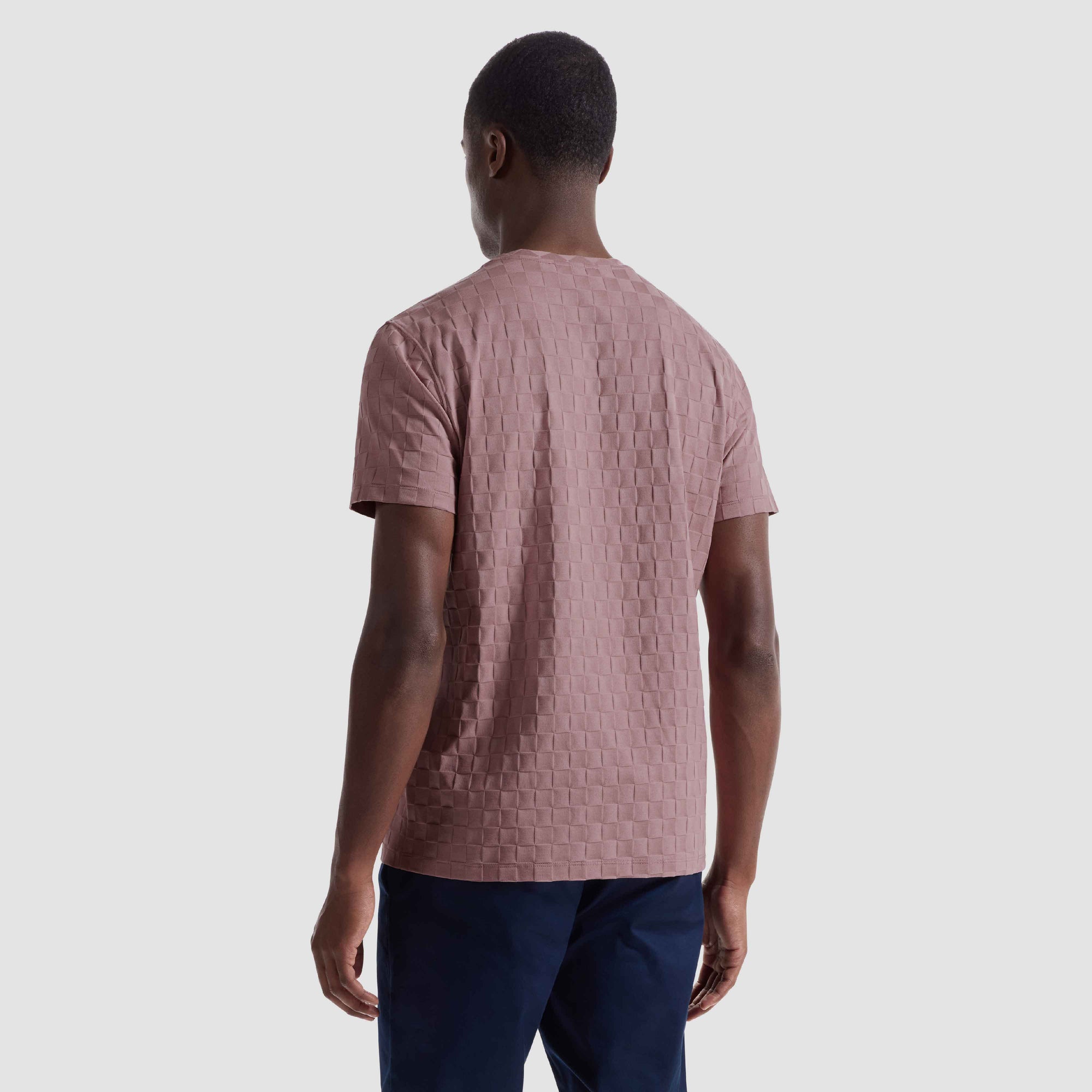 Checkerboard Cotton T-Shirt