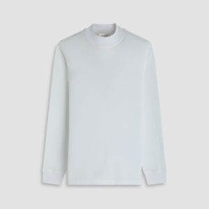 Solid Mock Neck Long Sleeve Tee