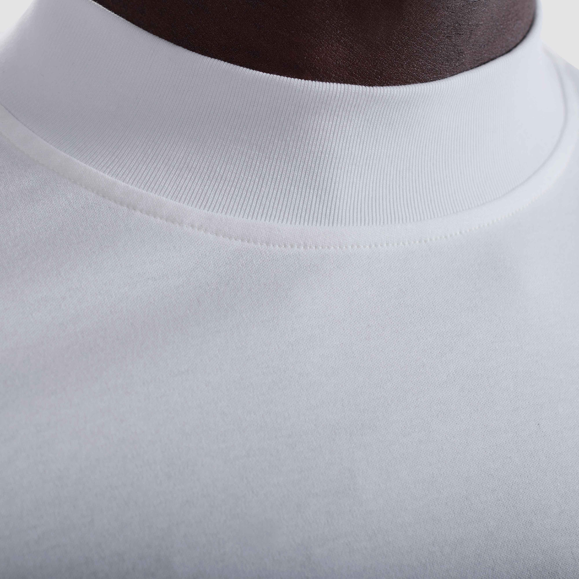 Solid Mock Neck Long Sleeve Tee