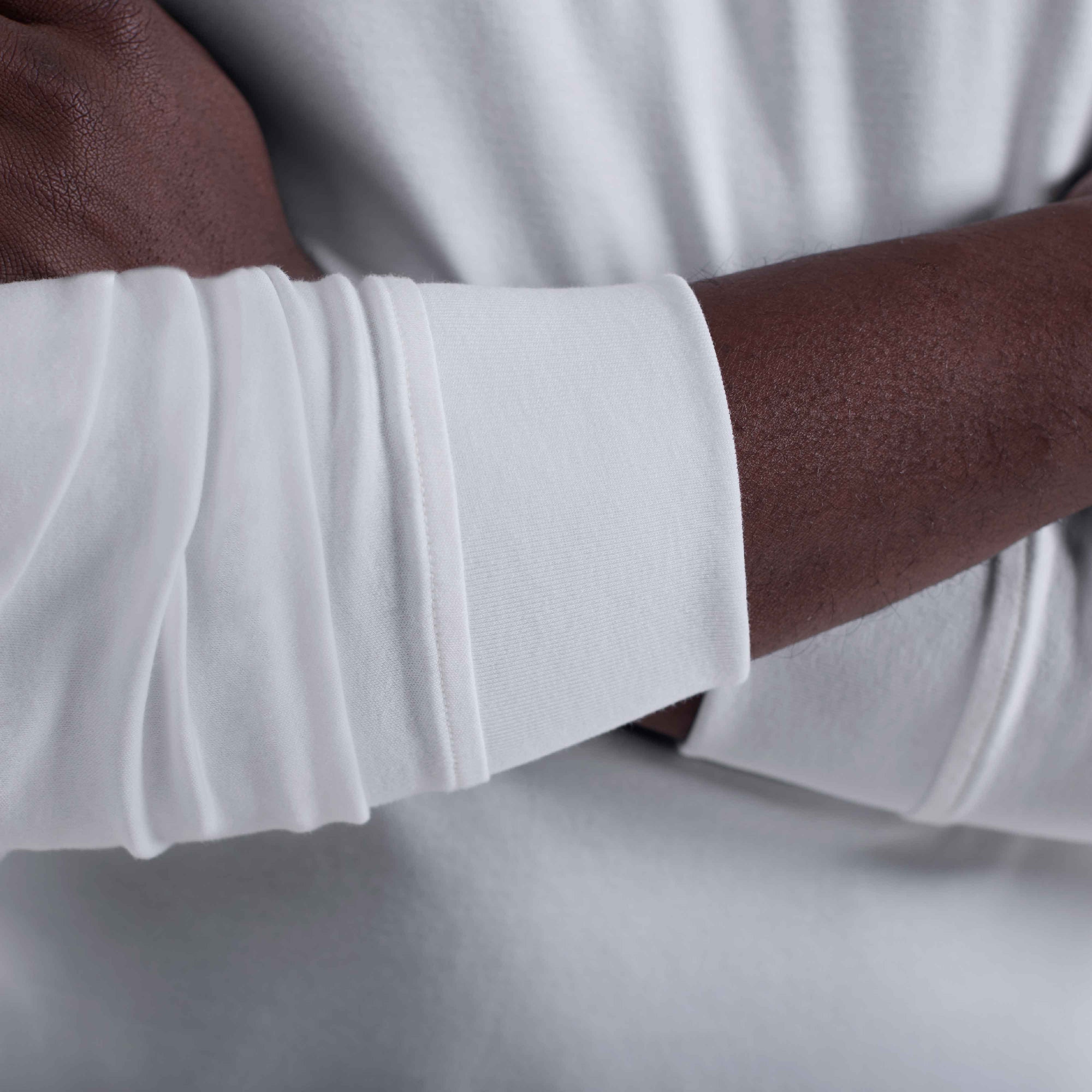 Solid Mock Neck Long Sleeve Tee