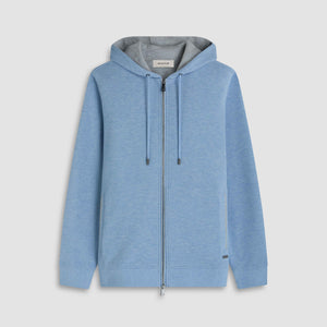 Heathered Pique Full Zip Hoodie