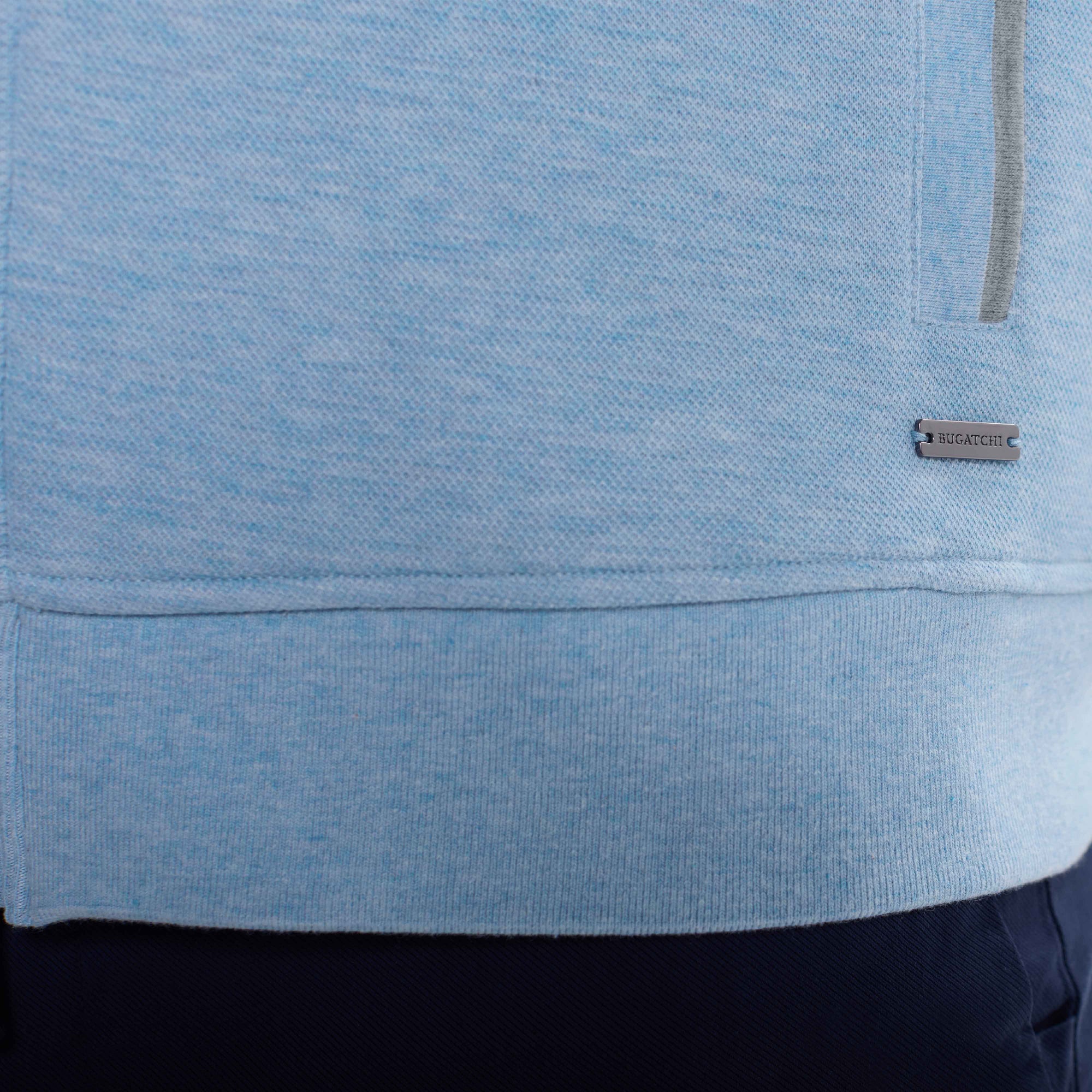 Heathered Pique Full Zip Hoodie