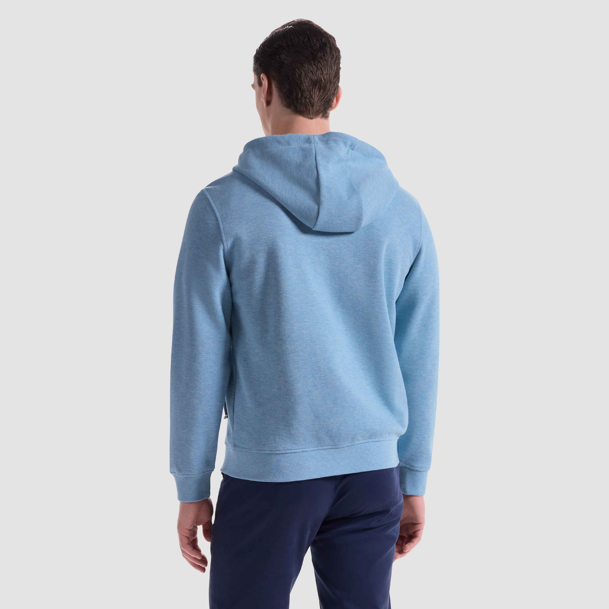 Heathered Pique Full Zip Hoodie