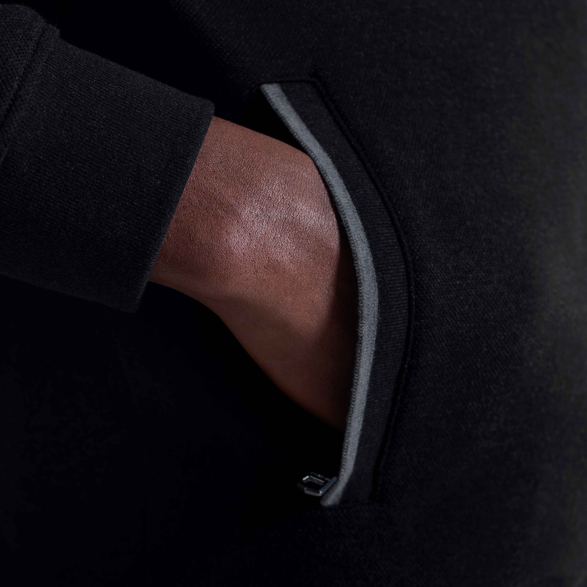 Heathered Pique Full Zip Hoodie