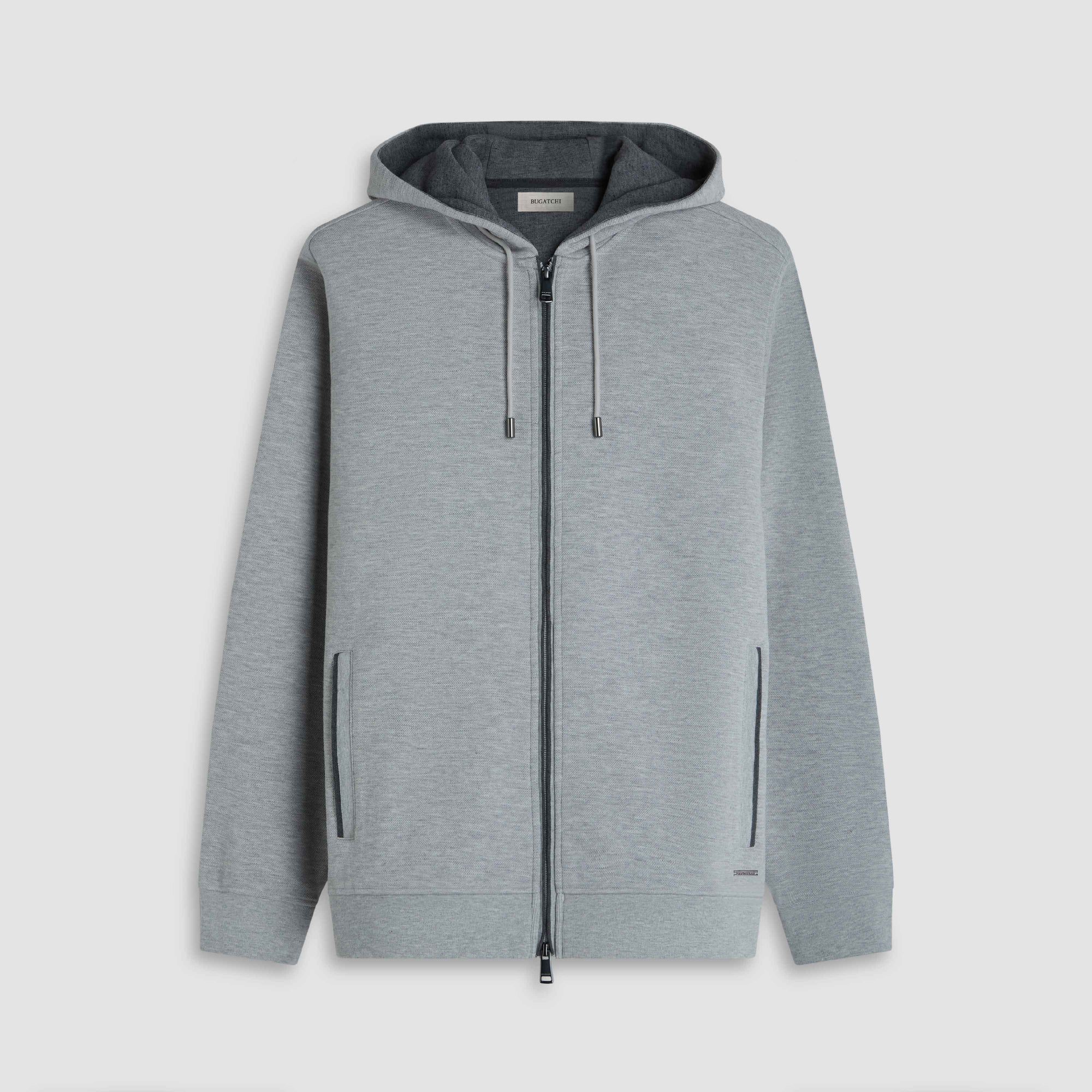 Heathered Pique Full Zip Hoodie
