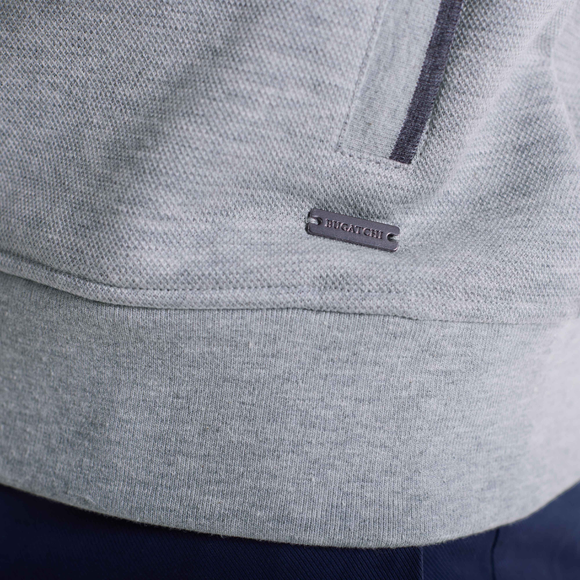 Heathered Pique Full Zip Hoodie