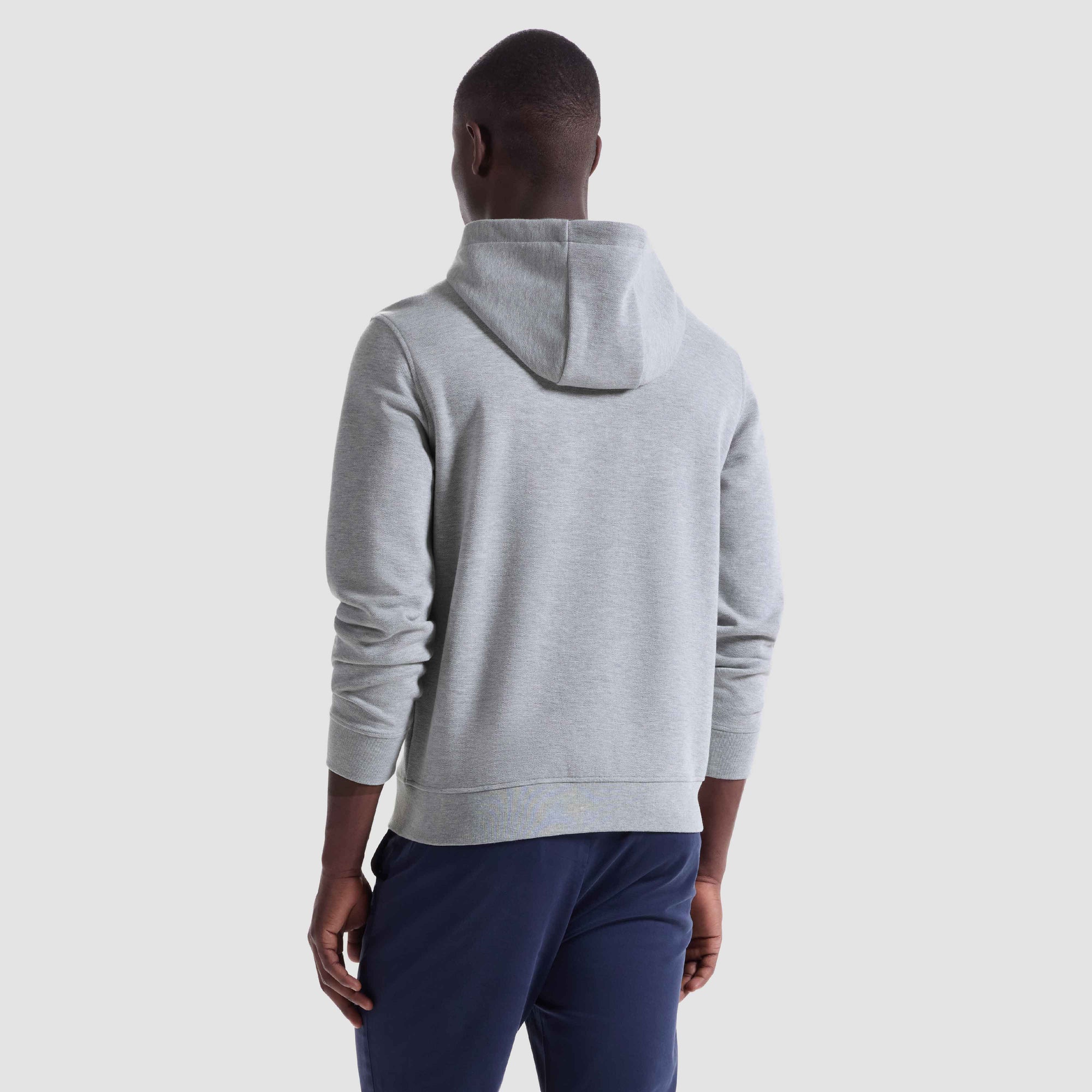 Heathered Pique Full Zip Hoodie