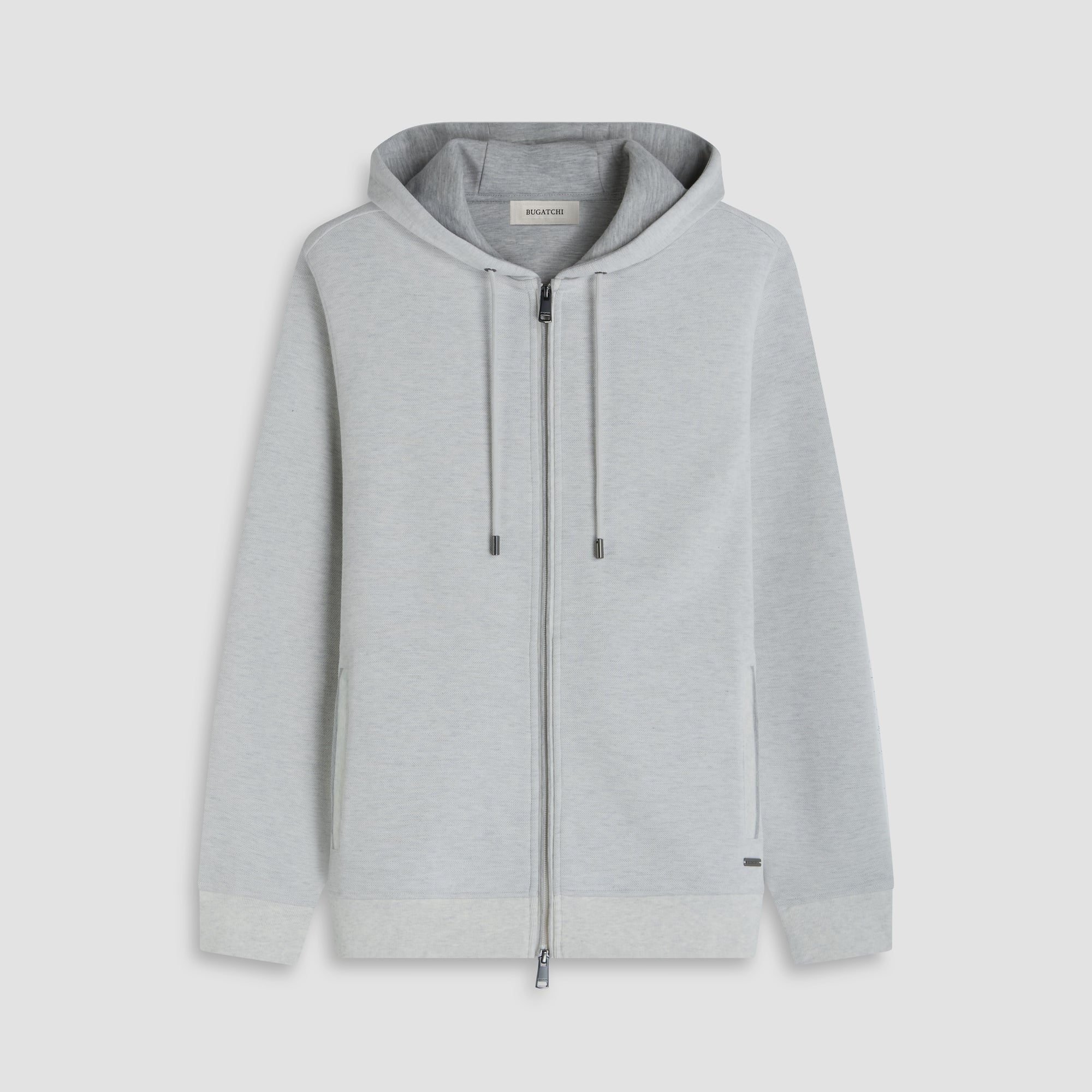 Heathered Pique Full Zip Hoodie