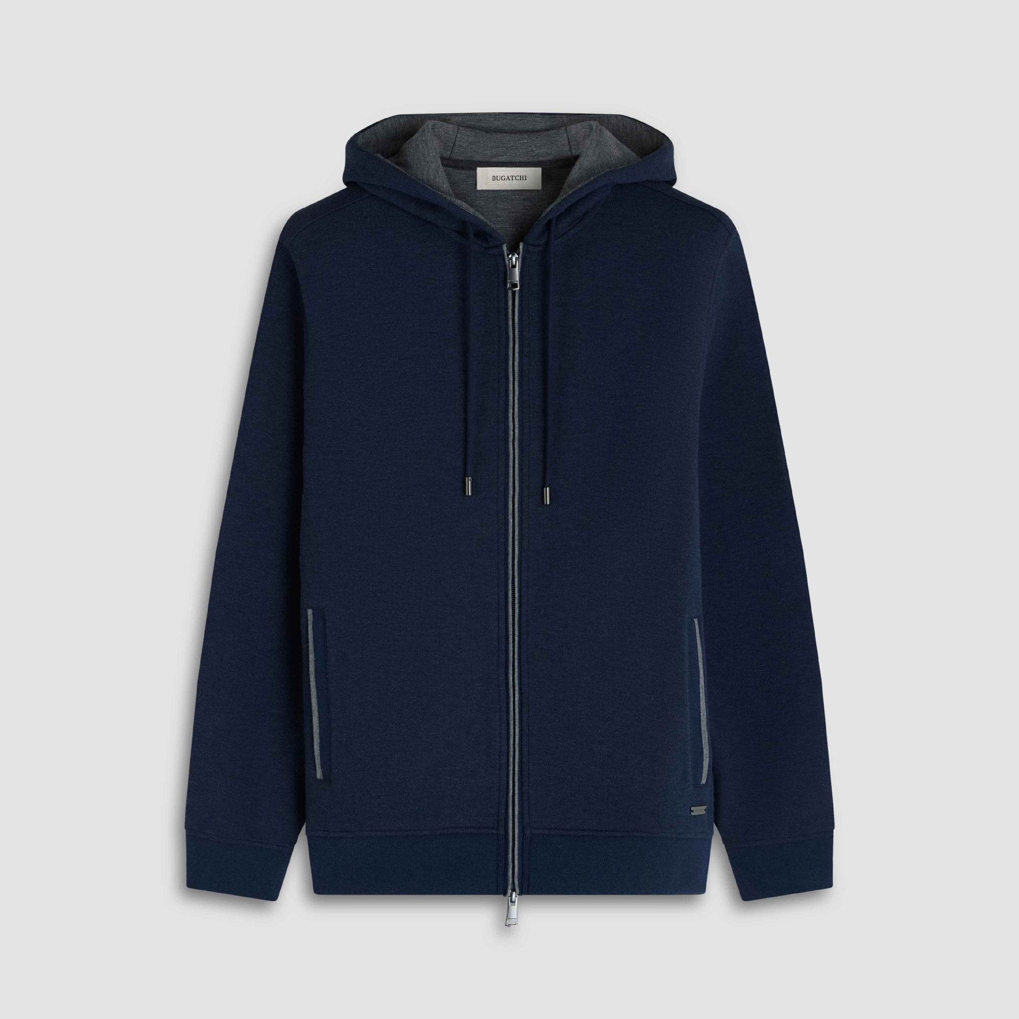 Heathered Pique Full Zip Hoodie