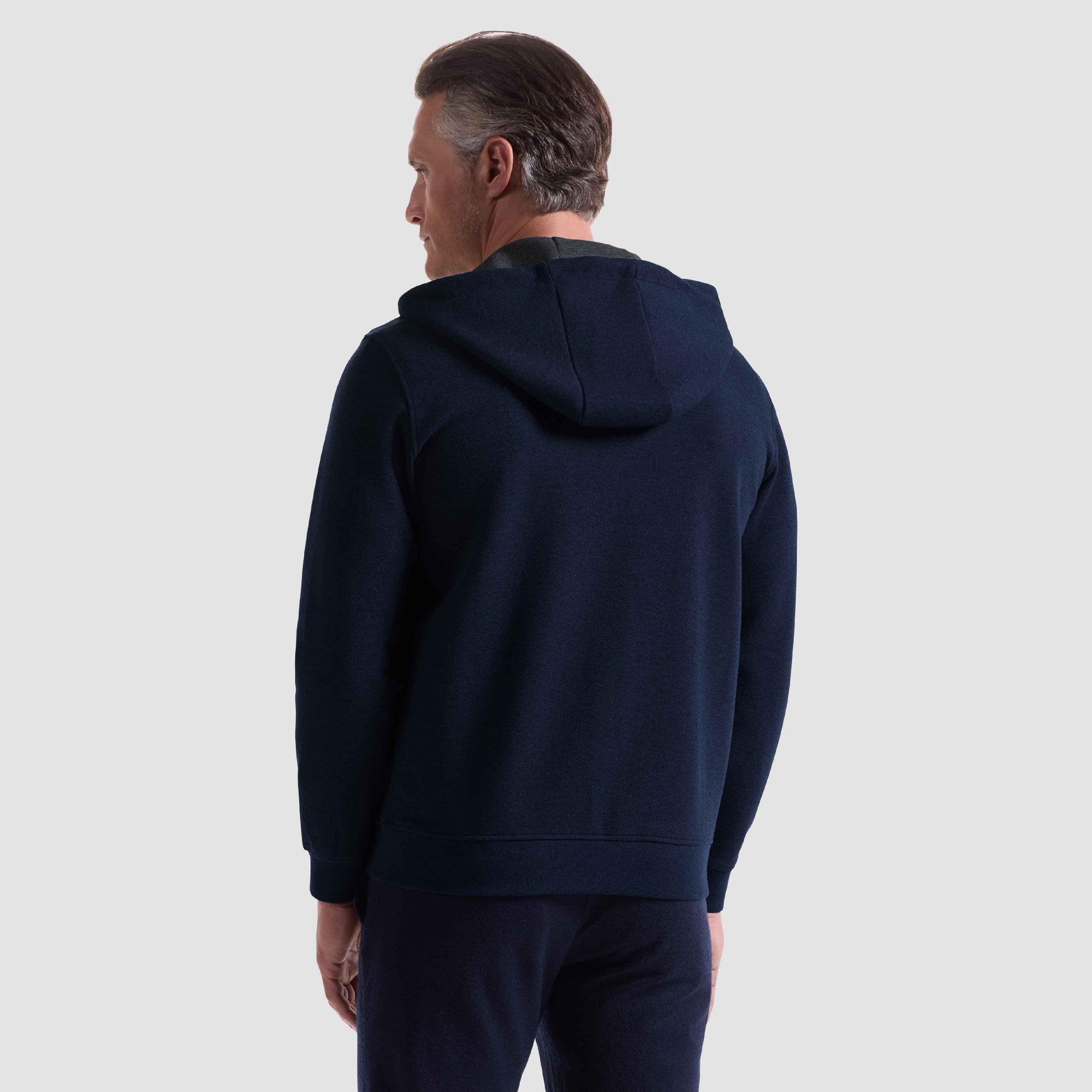 Heathered Pique Full Zip Hoodie