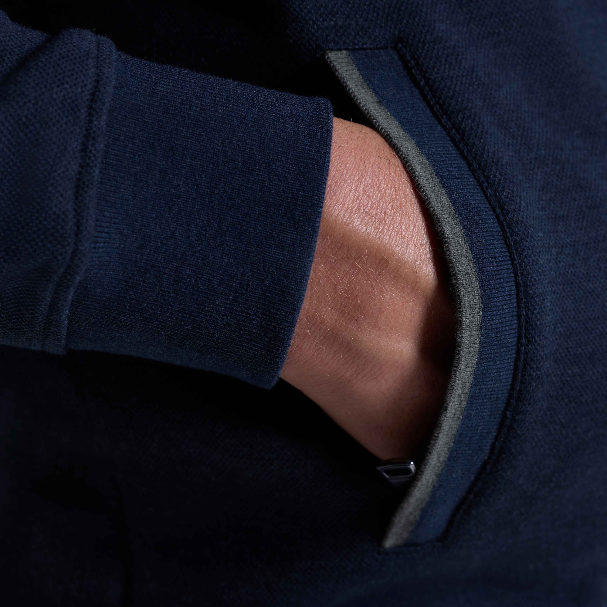 Heathered Pique Full Zip Hoodie