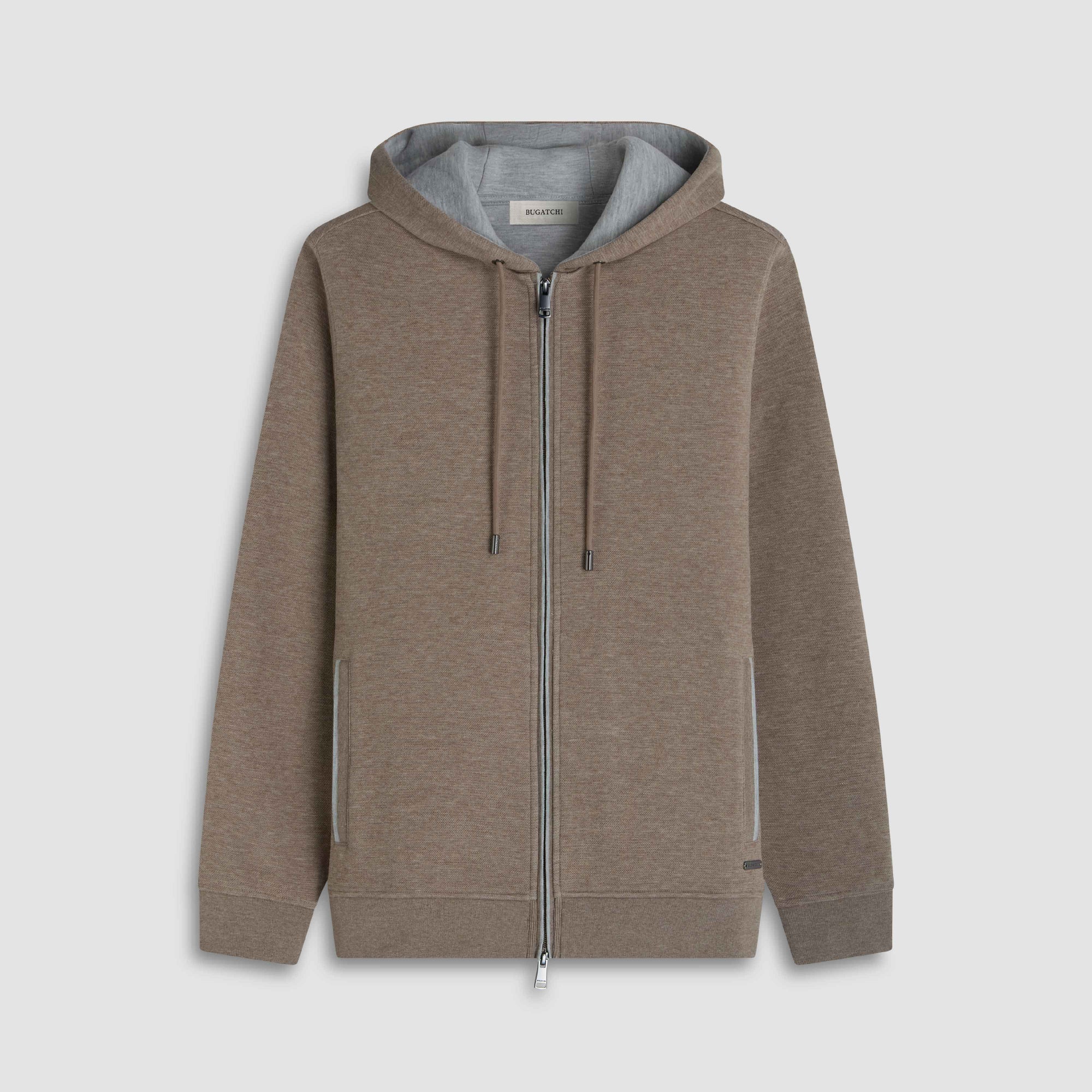 Heathered Pique Full Zip Hoodie
