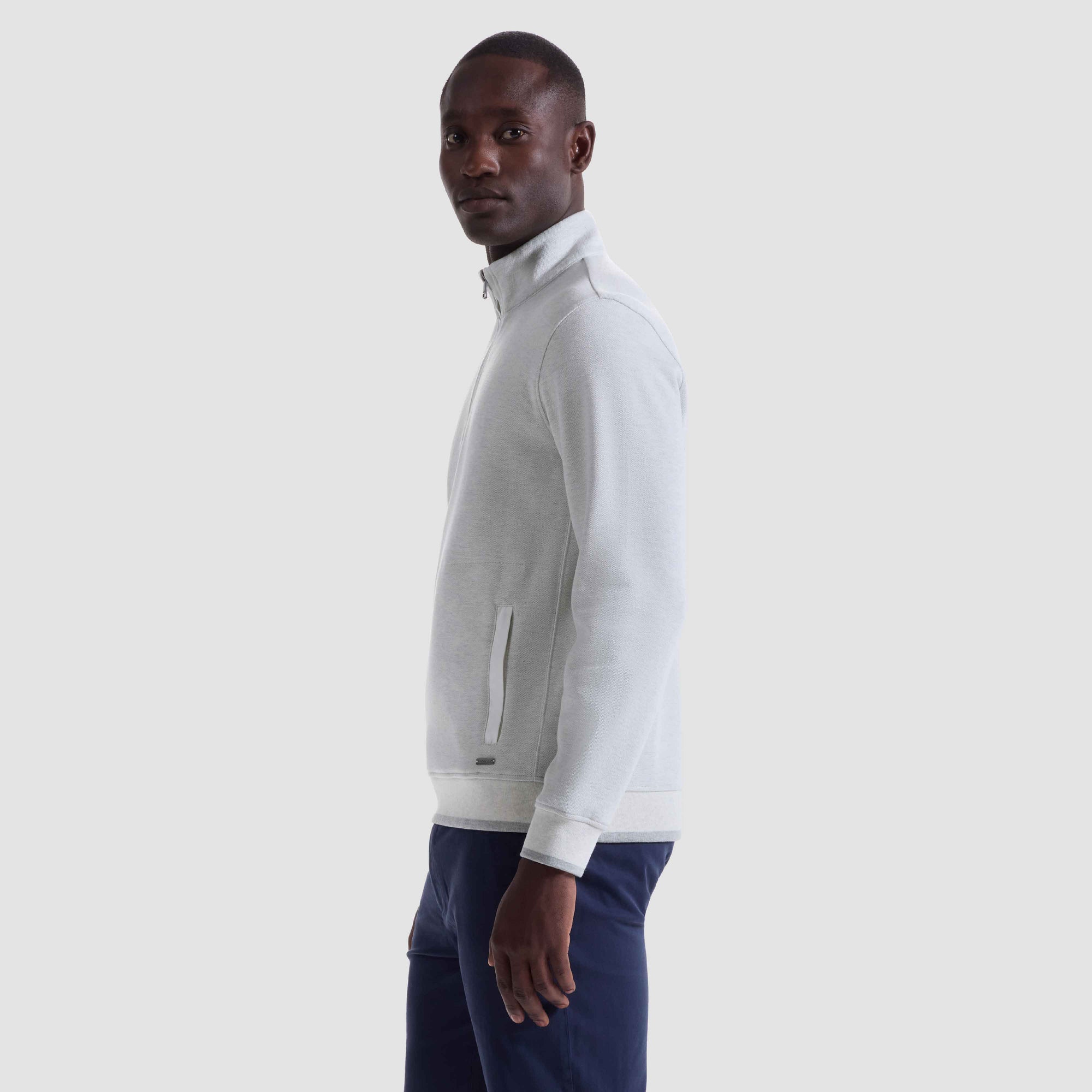 Heathered Pique Quarter Zip