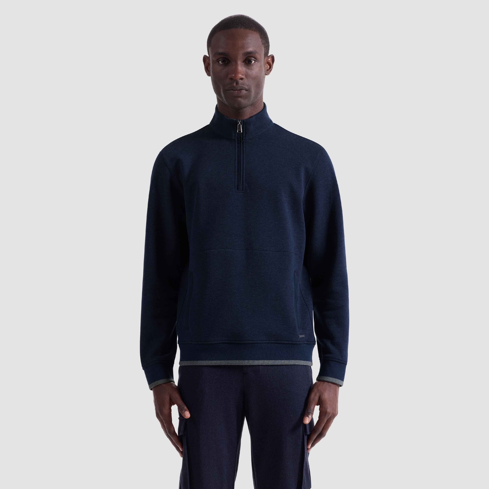 Heathered Pique Quarter Zip