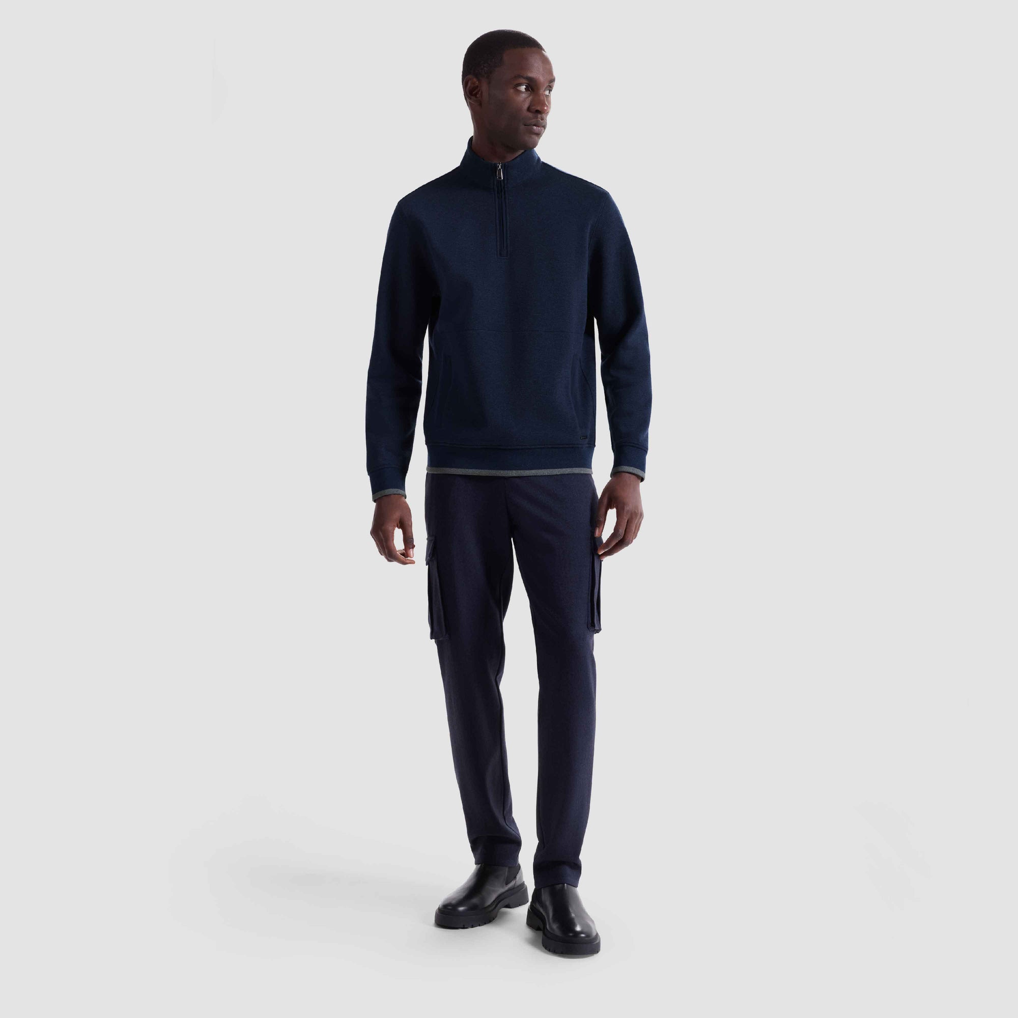 Heathered Pique Quarter Zip