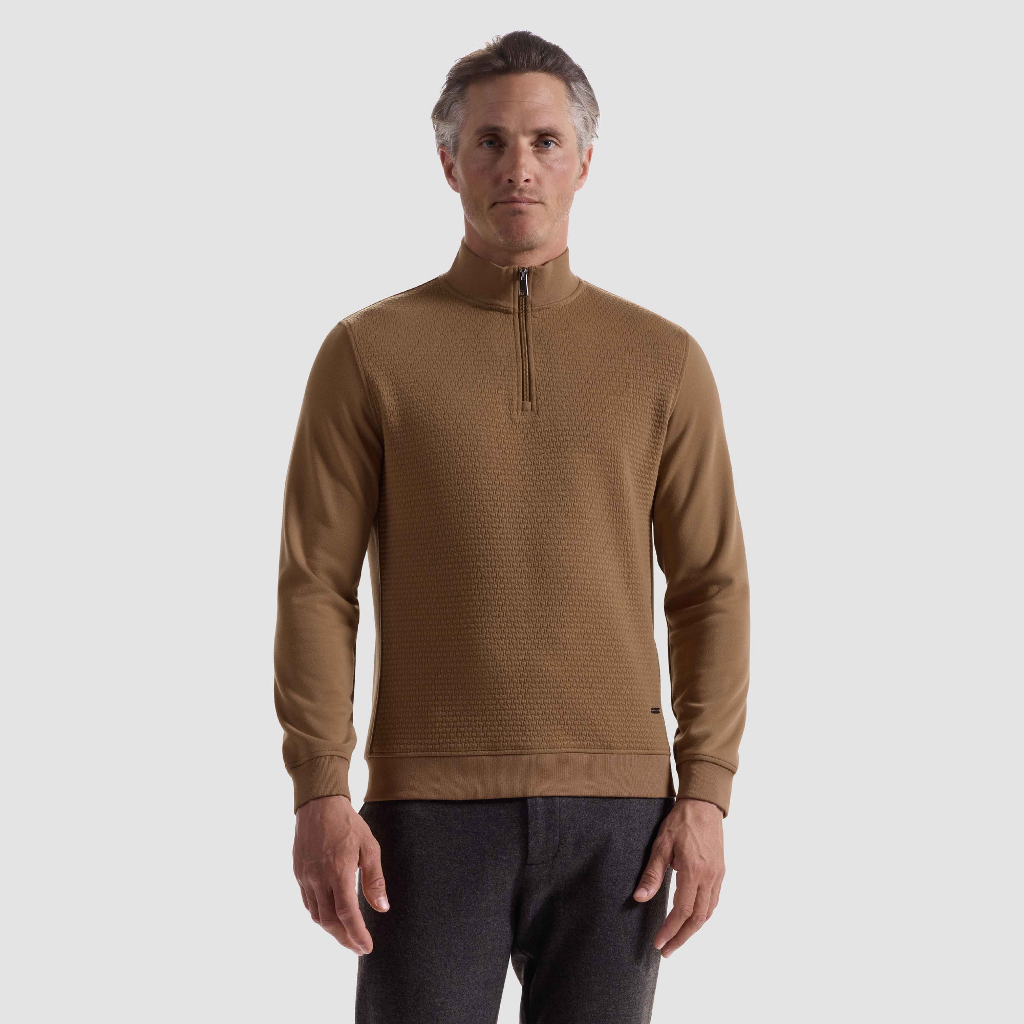 Basketweave Performance Quarter Zip